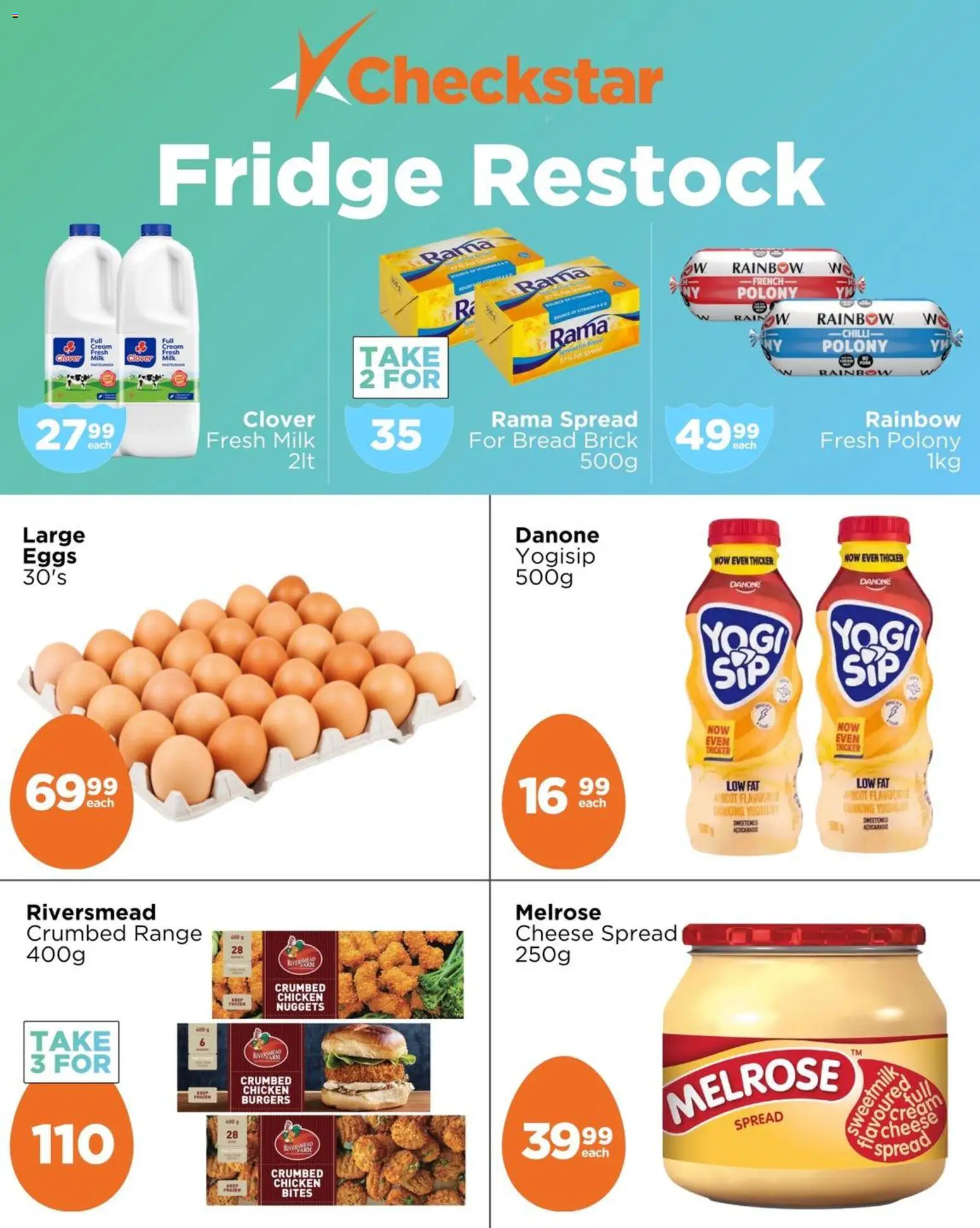New Check Star catalogue – valid from 08.04.2026 | Page: 2 | Products: Fridge, Eggs, Bread, Cream