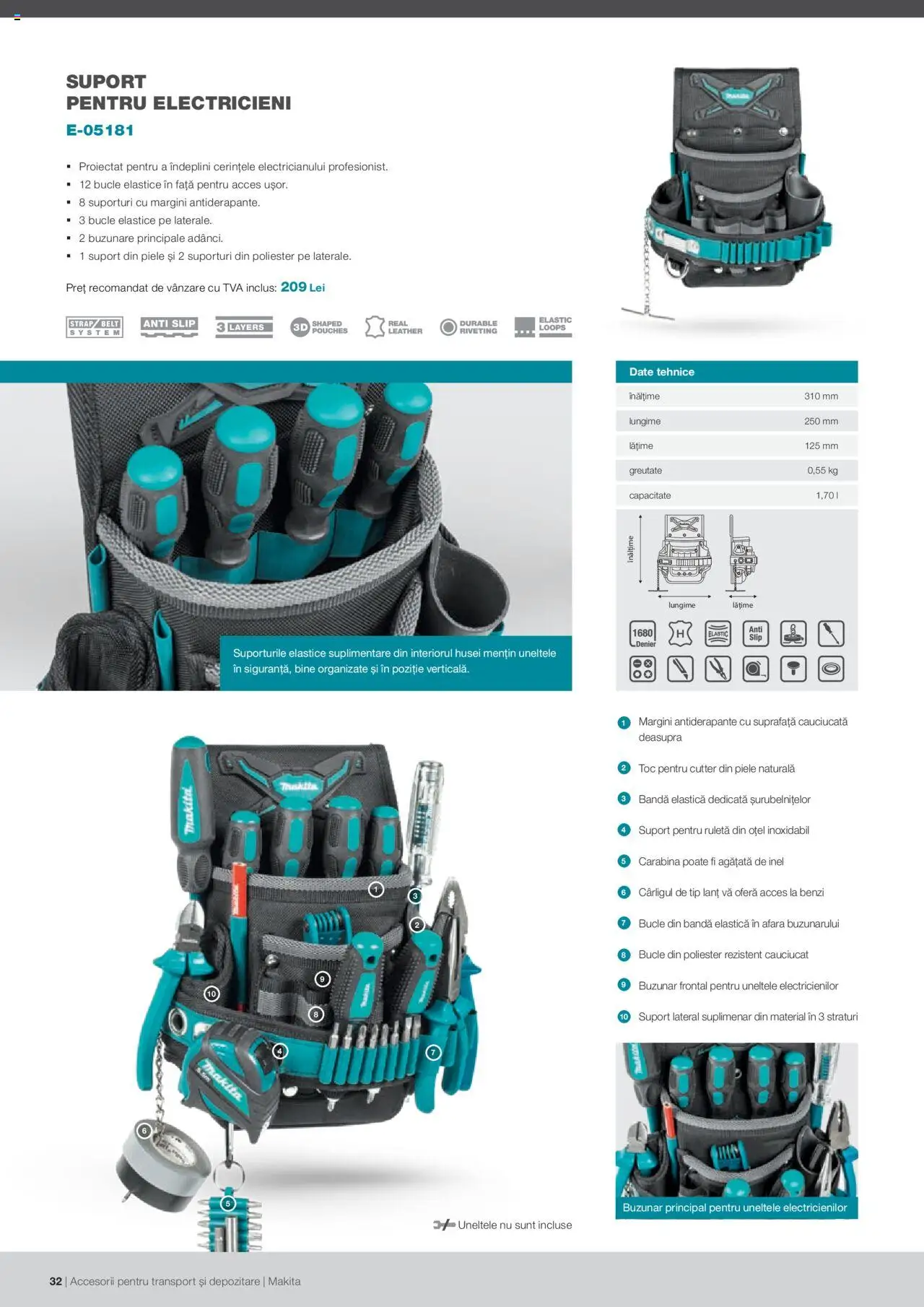 Makita catalog - Accesorii pentru transport si depozitare   – valabil de la 06.09.2021 | Pagină: 32