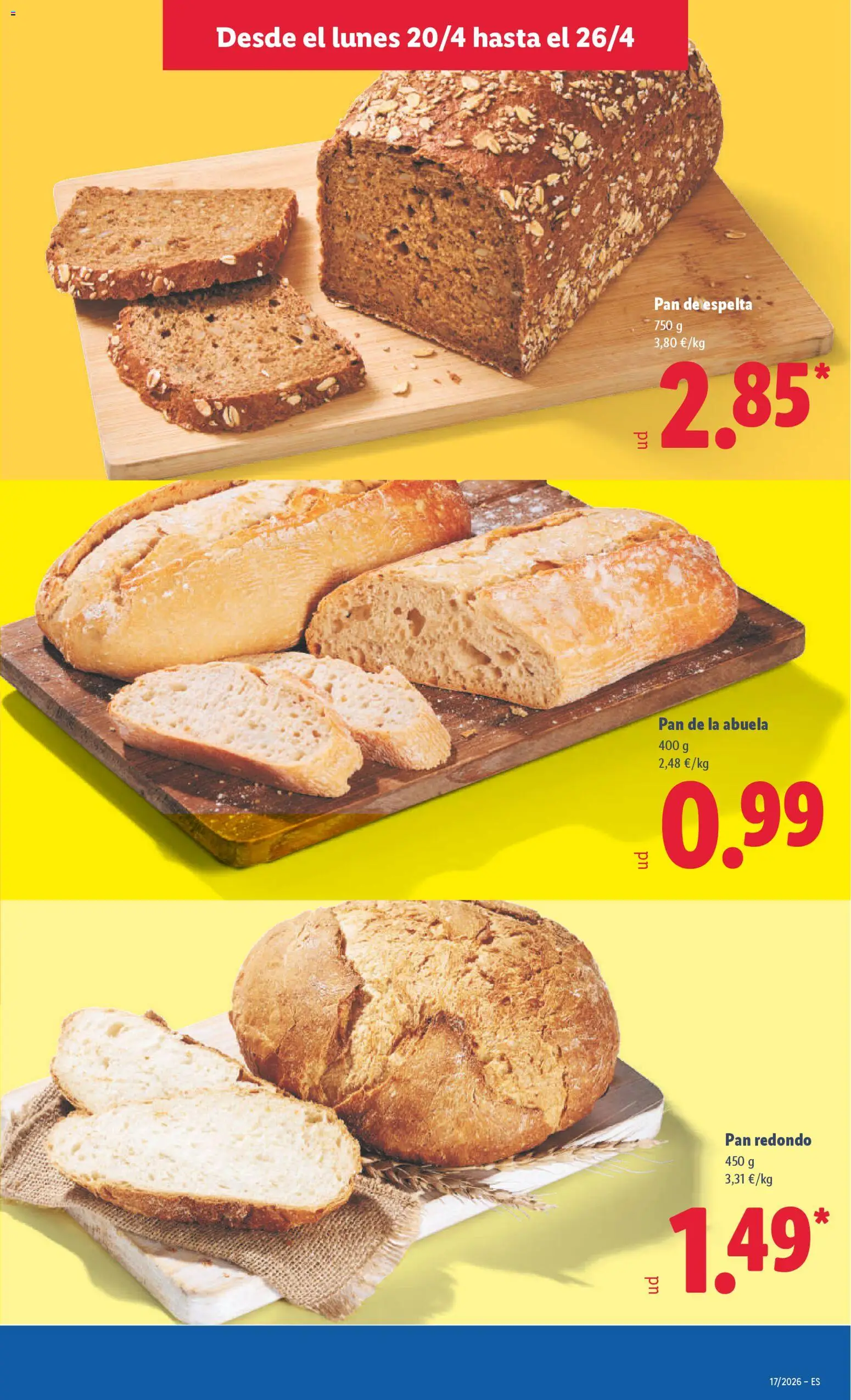 Lidl folleto │ válido desde el 20.04.2026 | Página: 5 | Productos: Pan