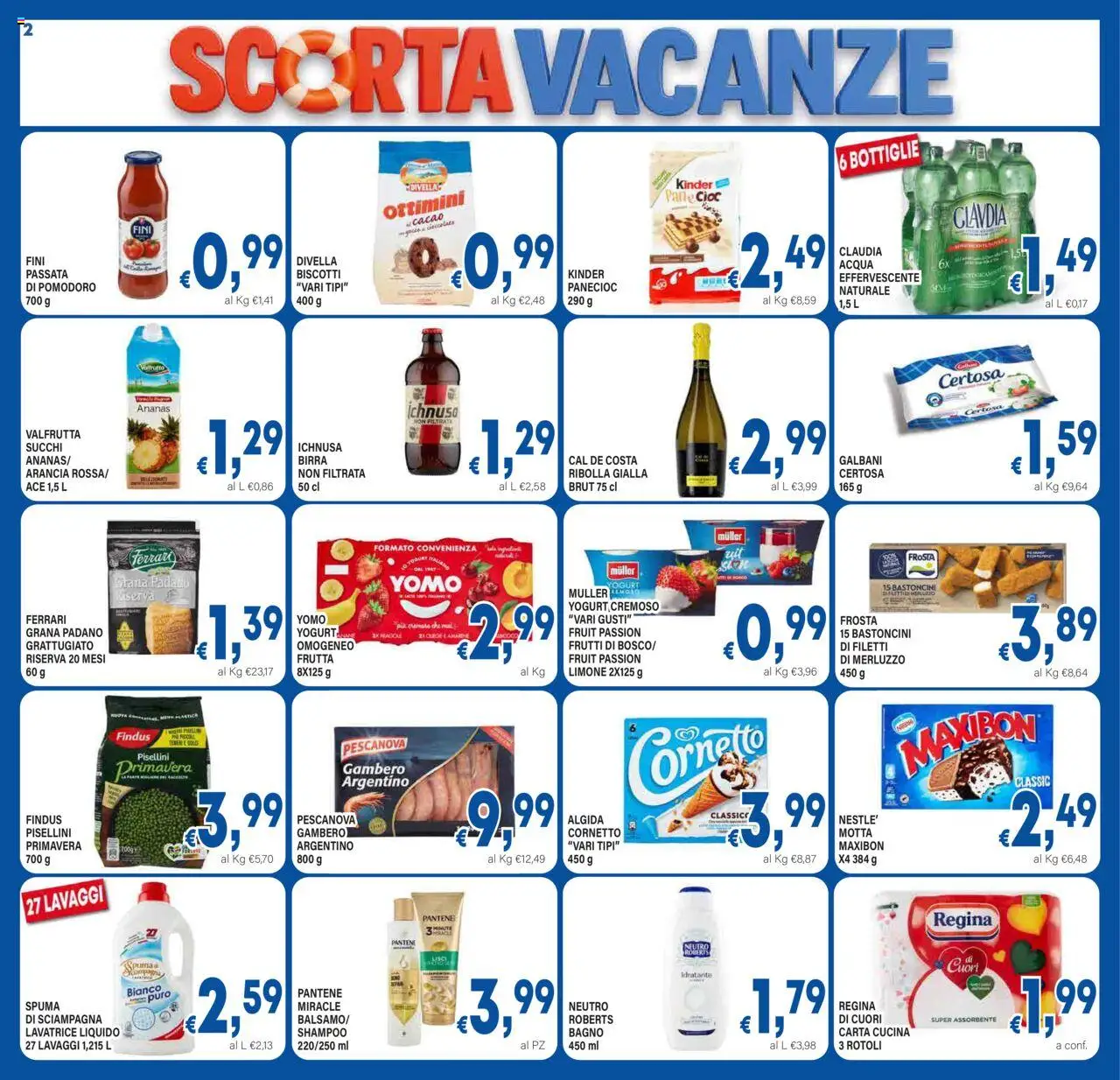 Volantino DEM del 06.08.2025 | Pagina: 2 | Prodotti: Yogurt, Cornetto, Limone, Lavatrice