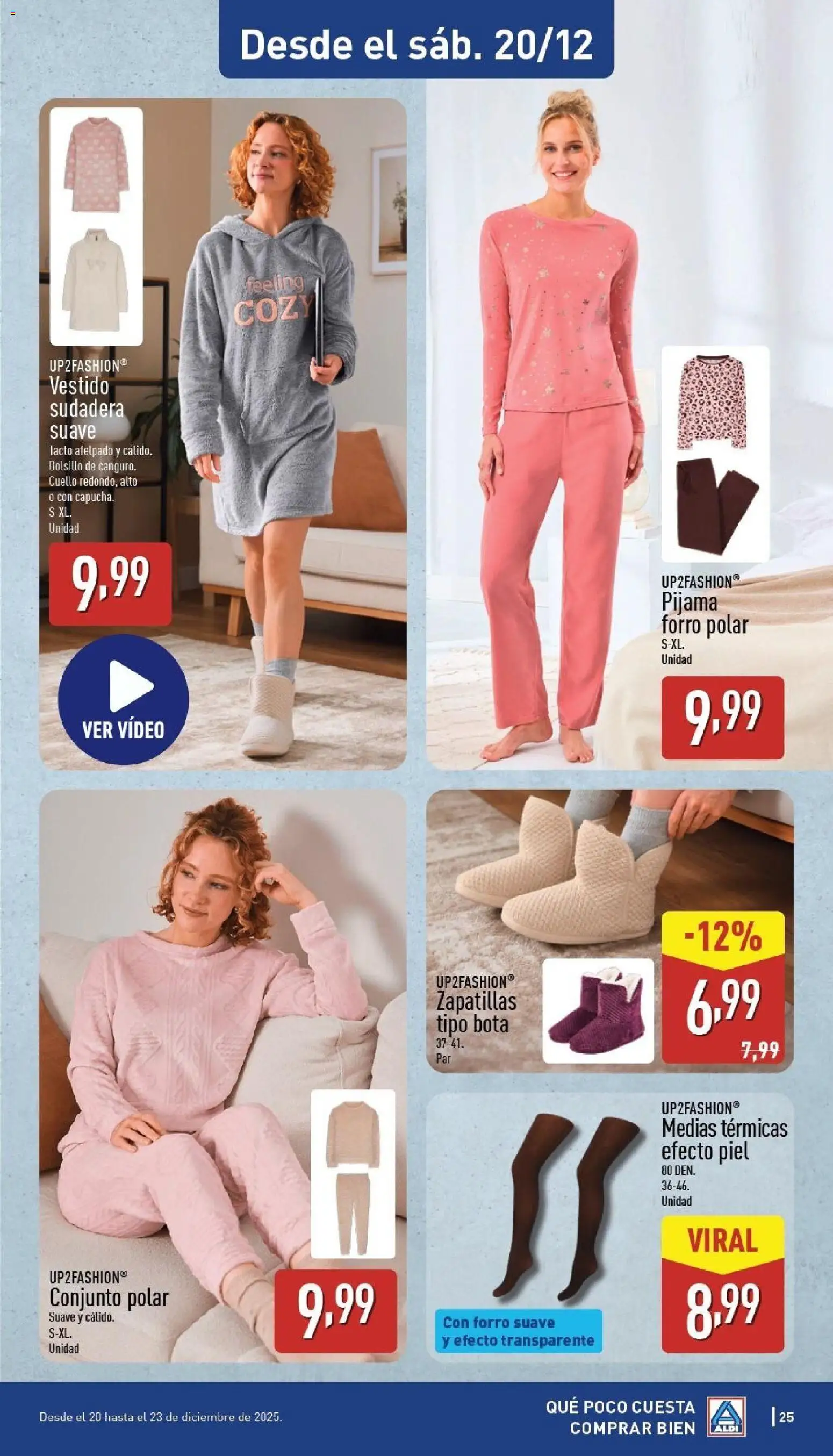 Aldi folleto Canarias │ válido desde el 15.12.2025 | Página: 25 | Productos: Medias, Pijama, Zapatillas, Video