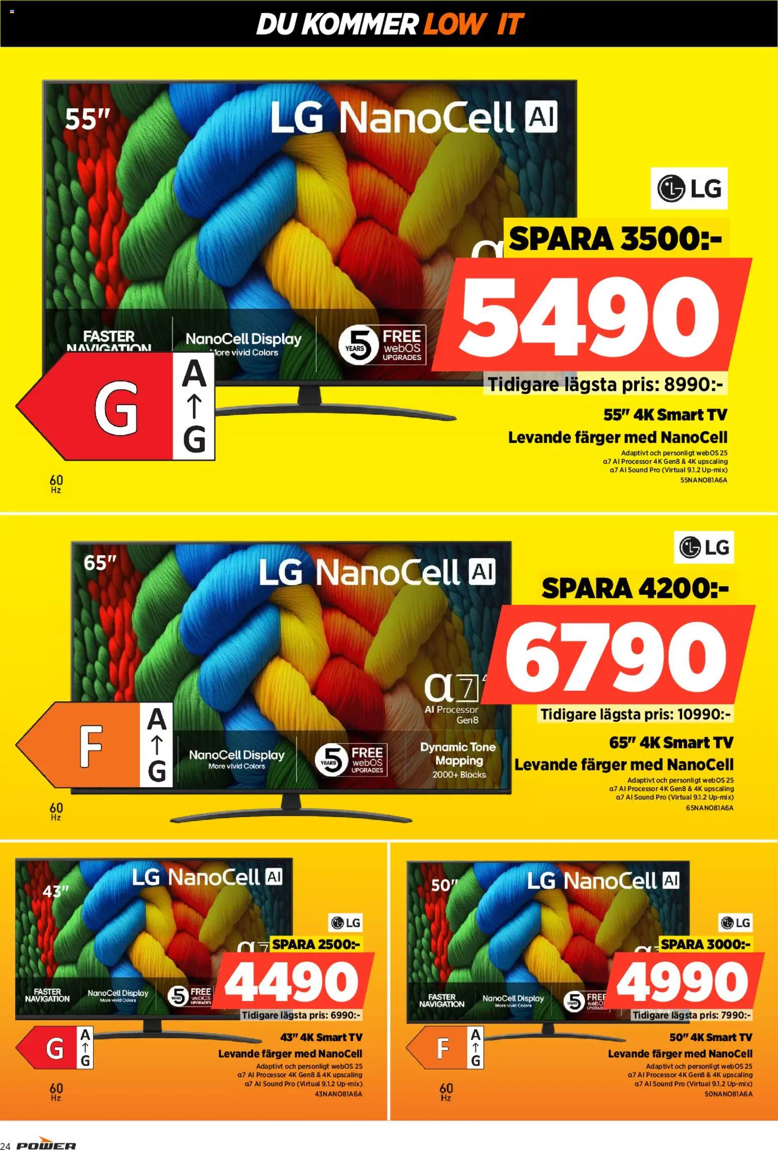 Power reklamblad aktuell från 05.01.2026 | Sida: 24 | Produkter: Smart tv, Tv