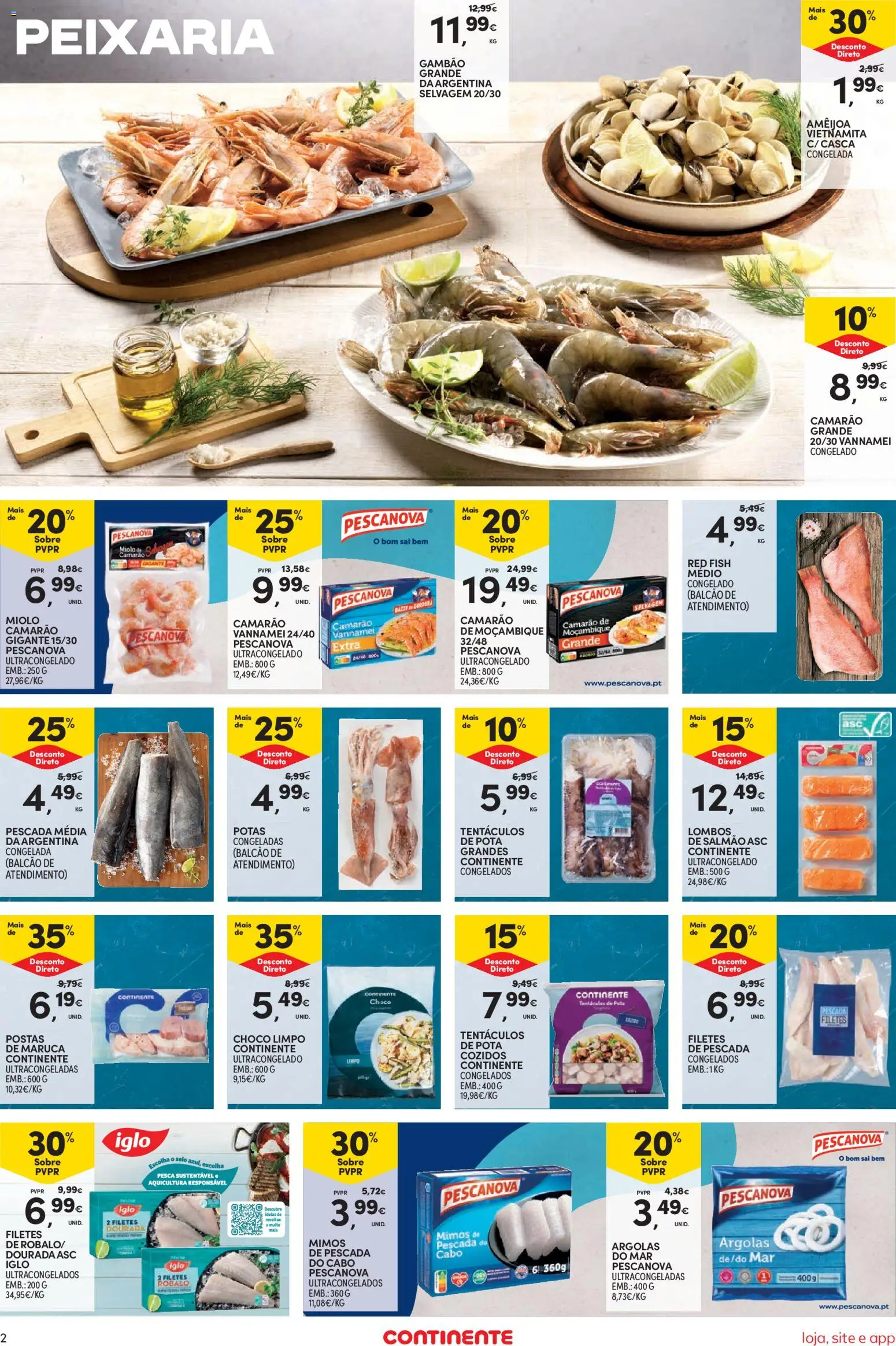 Continente Semanal Continente Bom Dia │ válido de 09.12.2025 | Página: 2 | Produtos: Dourada, Cabo, Pescada, Pescada do cabo