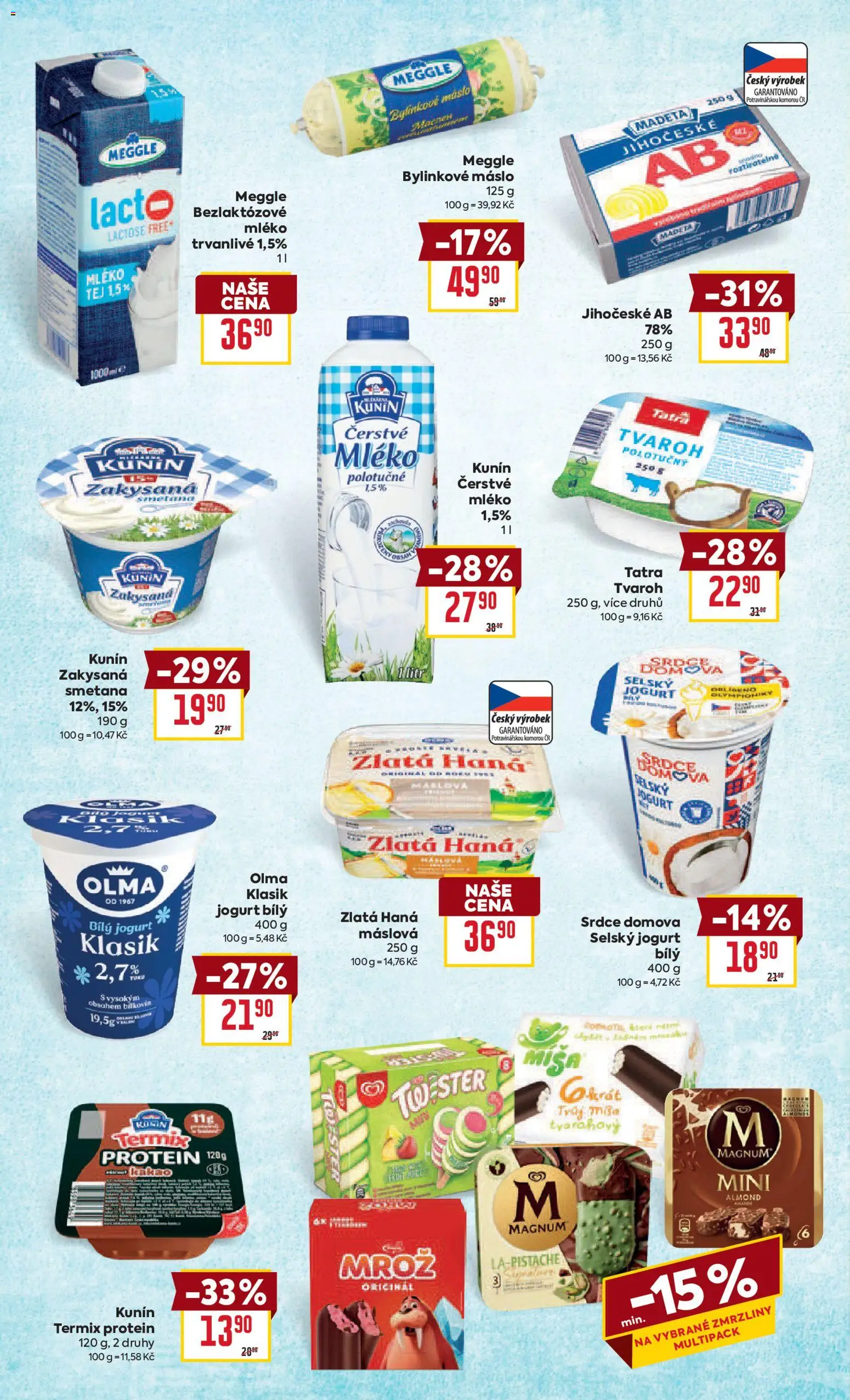 Billa leták - Grilování  od 07.04.2026 | Strana: 12 | Produkty: Mléko, Tvaroh, Zlatá Hana, Kakao