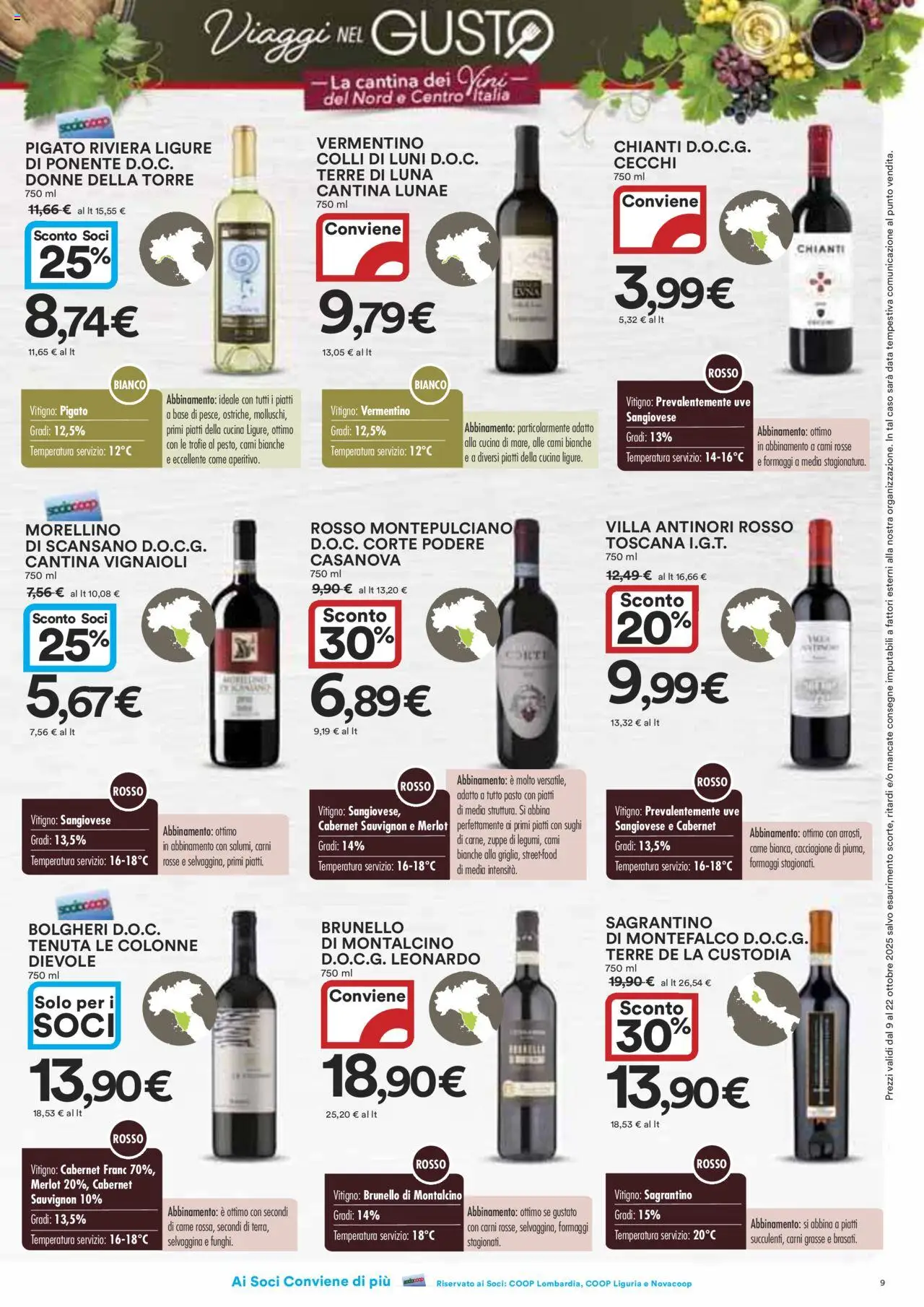Volantino Ipercoop del 09.10.2025 | Pagina: 9 | Prodotti: Funghi, Data
