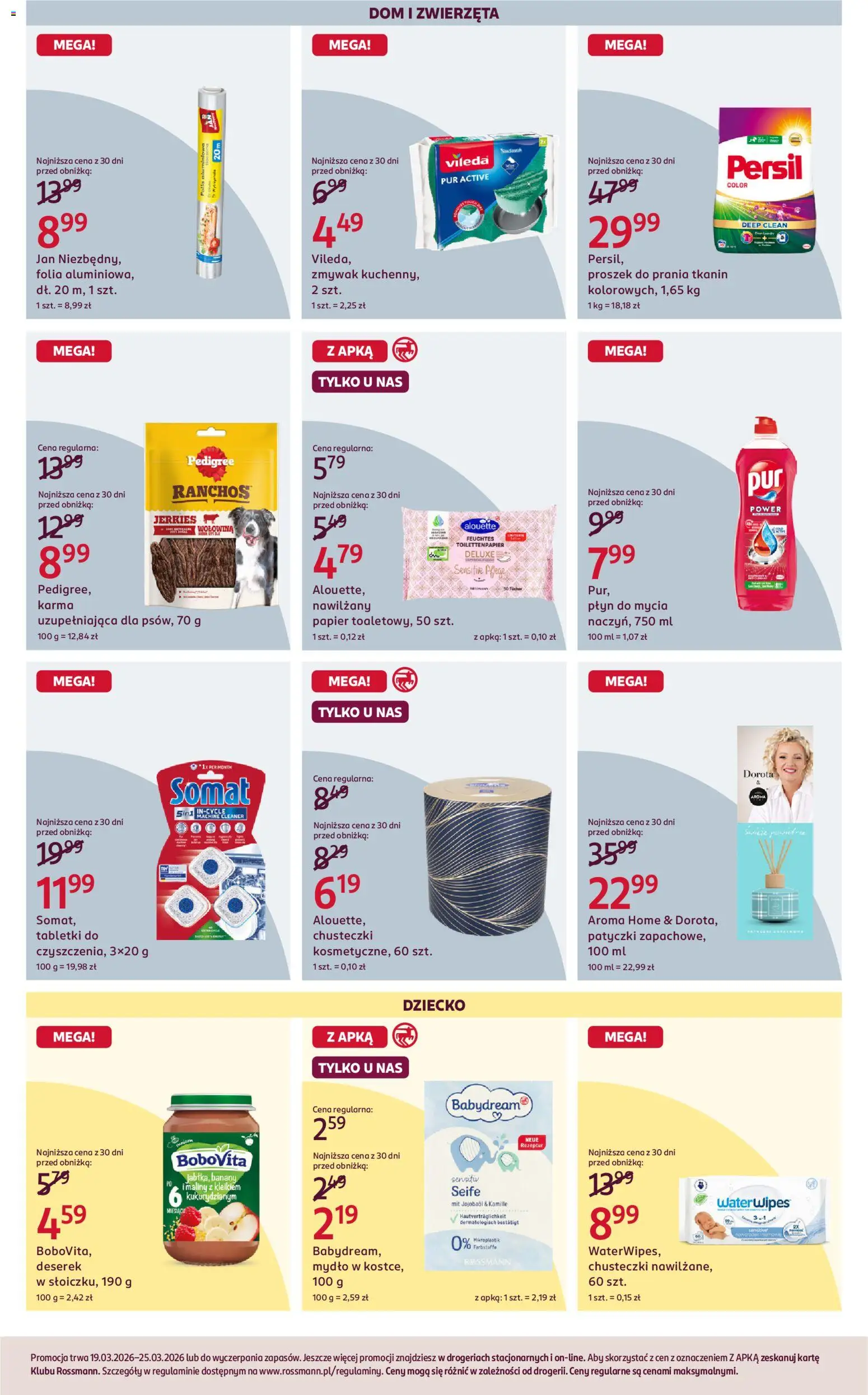 Rossmann gazetka od 19.03.2026 | Strona: 7 | Produkty: Maliny, Persil, Mydło, Vileda