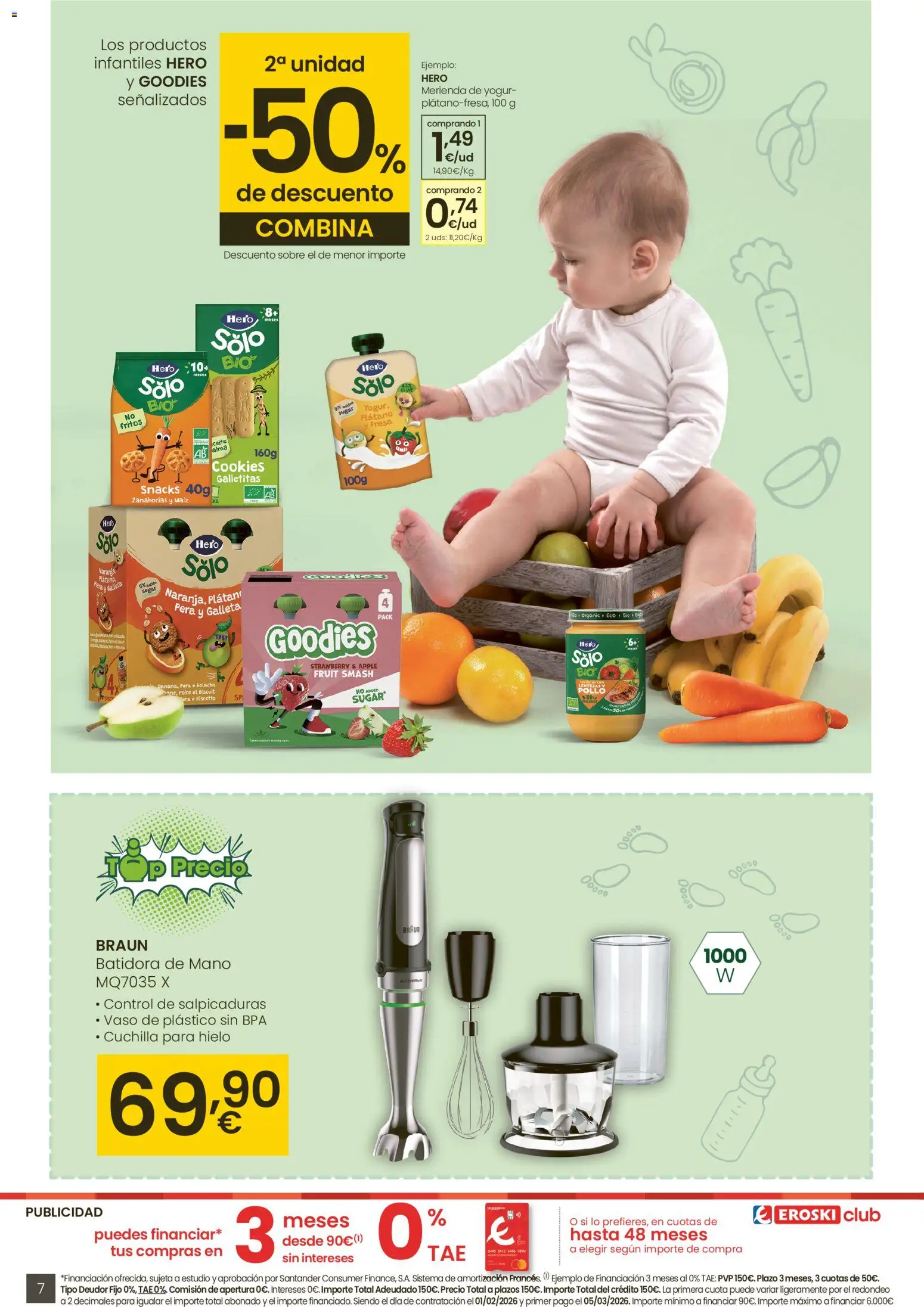 Eroski - Oh Qué peke │ válido desde el 29.01.2026 | Página: 7 | Productos: Ηλεκτρονικα ειδη, Yogur, Apple, Batidora