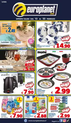 Anteprima del volantino Volantino Europlanet Casa	 valido a partire dal 12.02.2026