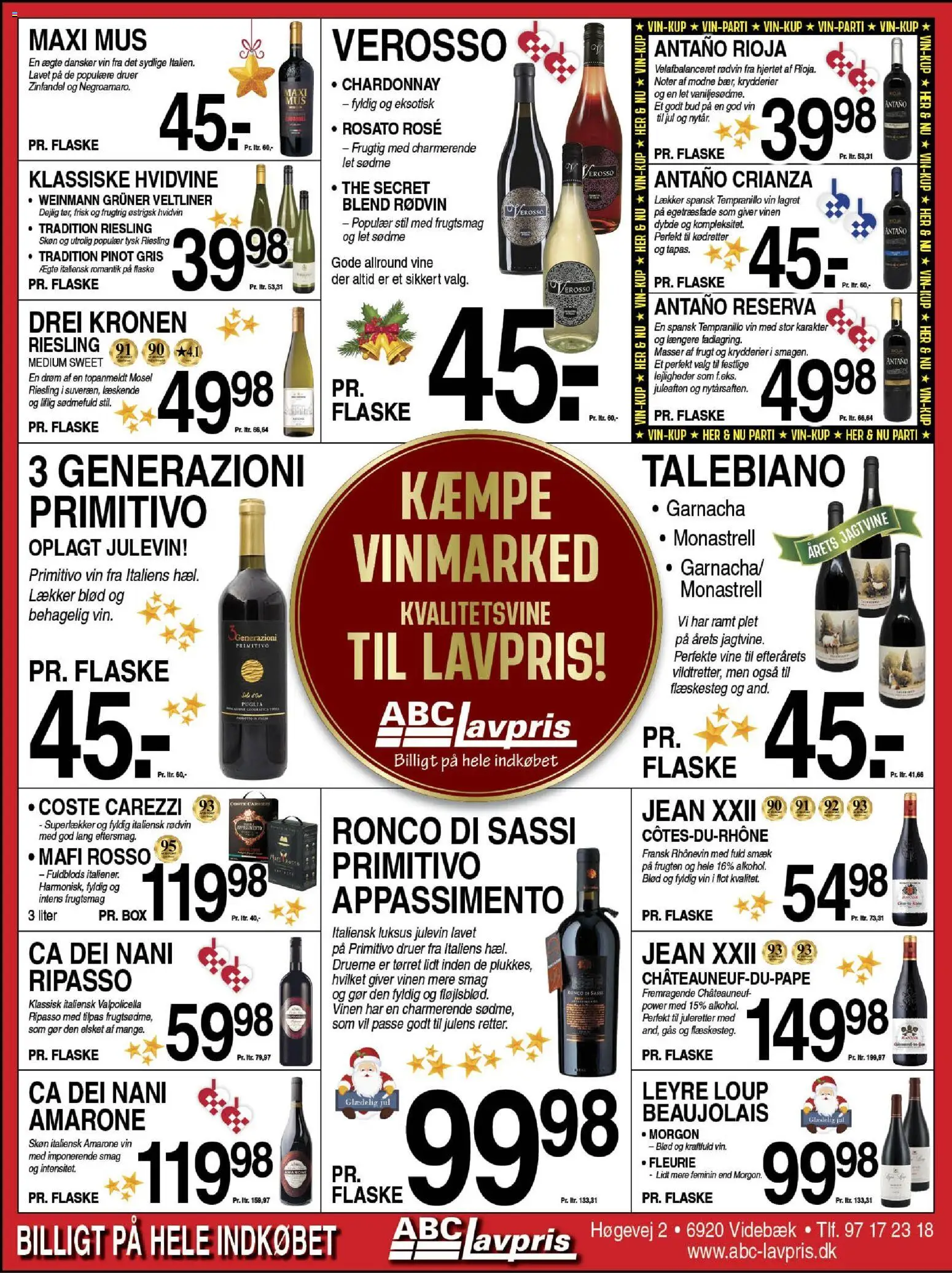Abc Lavpris tilbudsavis – gyldig fra 17.12.2025 | Side: 10 | Produkter: Vin, Flæskesteg, Mus, Søm