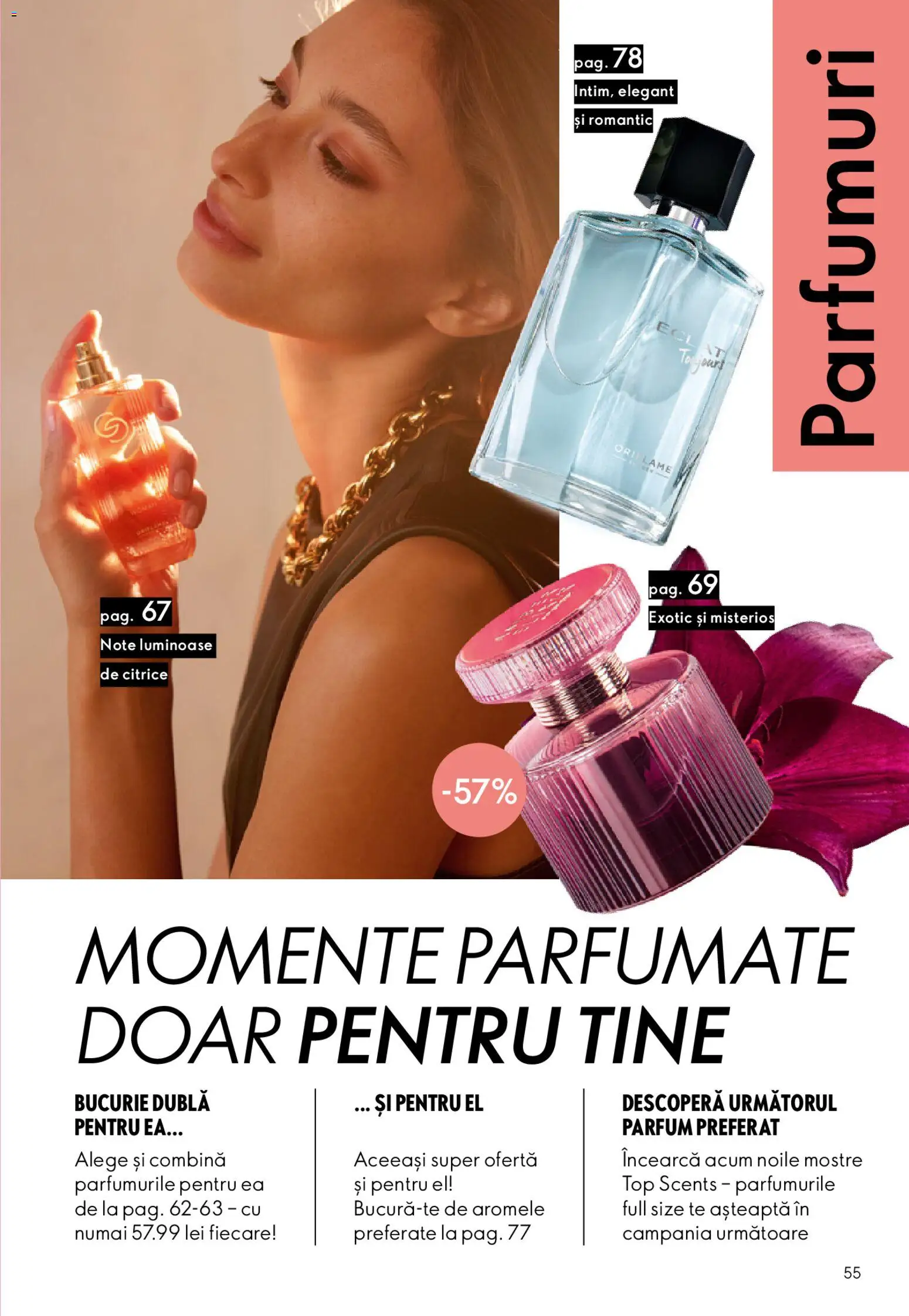 Noul catalog Oriflame – valabil de la 25.03.2026 | Pagină: 55 | Produse: Top, Parfum