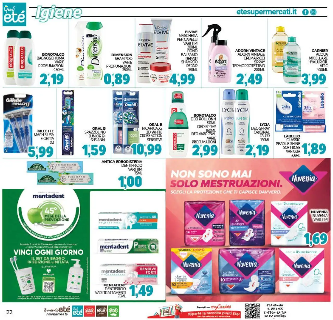 Volantino Eté del 10.10.2025 | Pagina: 22 | Prodotti: Maschera, Spazzolino, Talco, Bagno