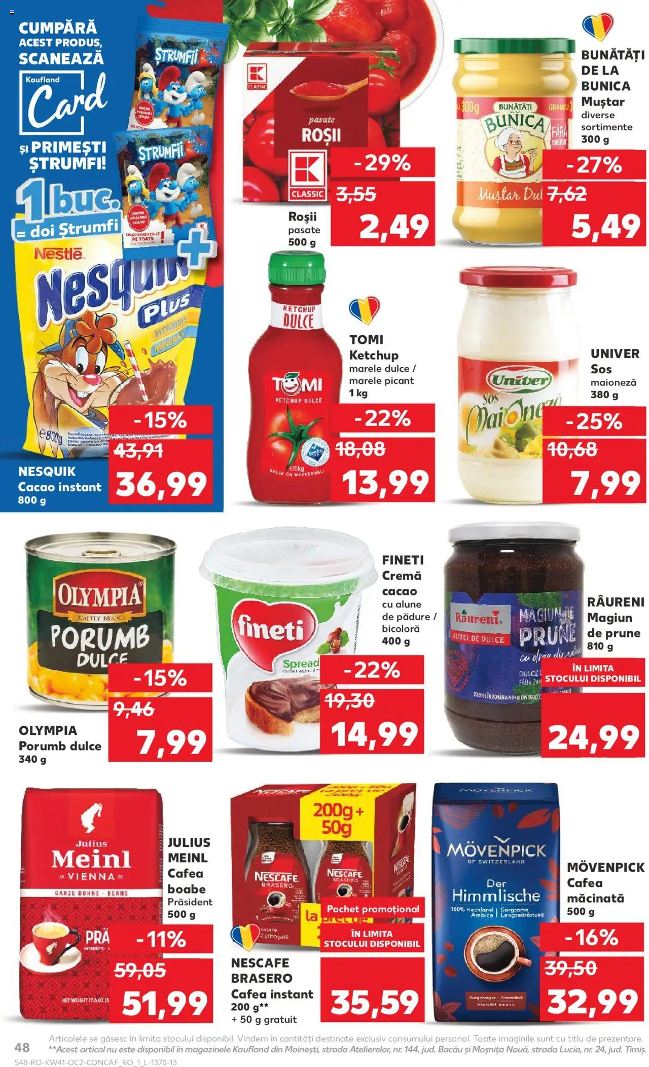 Noul catalog Kaufland – valabil de la 08.10.2025 | Pagină: 48 | Produse: Muștar, Paste, Porumb, Sos