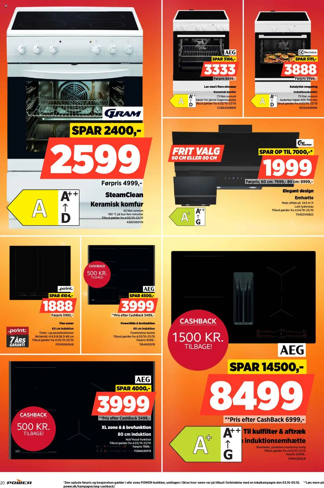 Power tilbudsavis – gyldig fra 17.10.2025 | Side: 20 | Produkter: Komfur