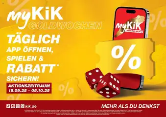 Kik Goldwochen ab 14.09.2025 gültig