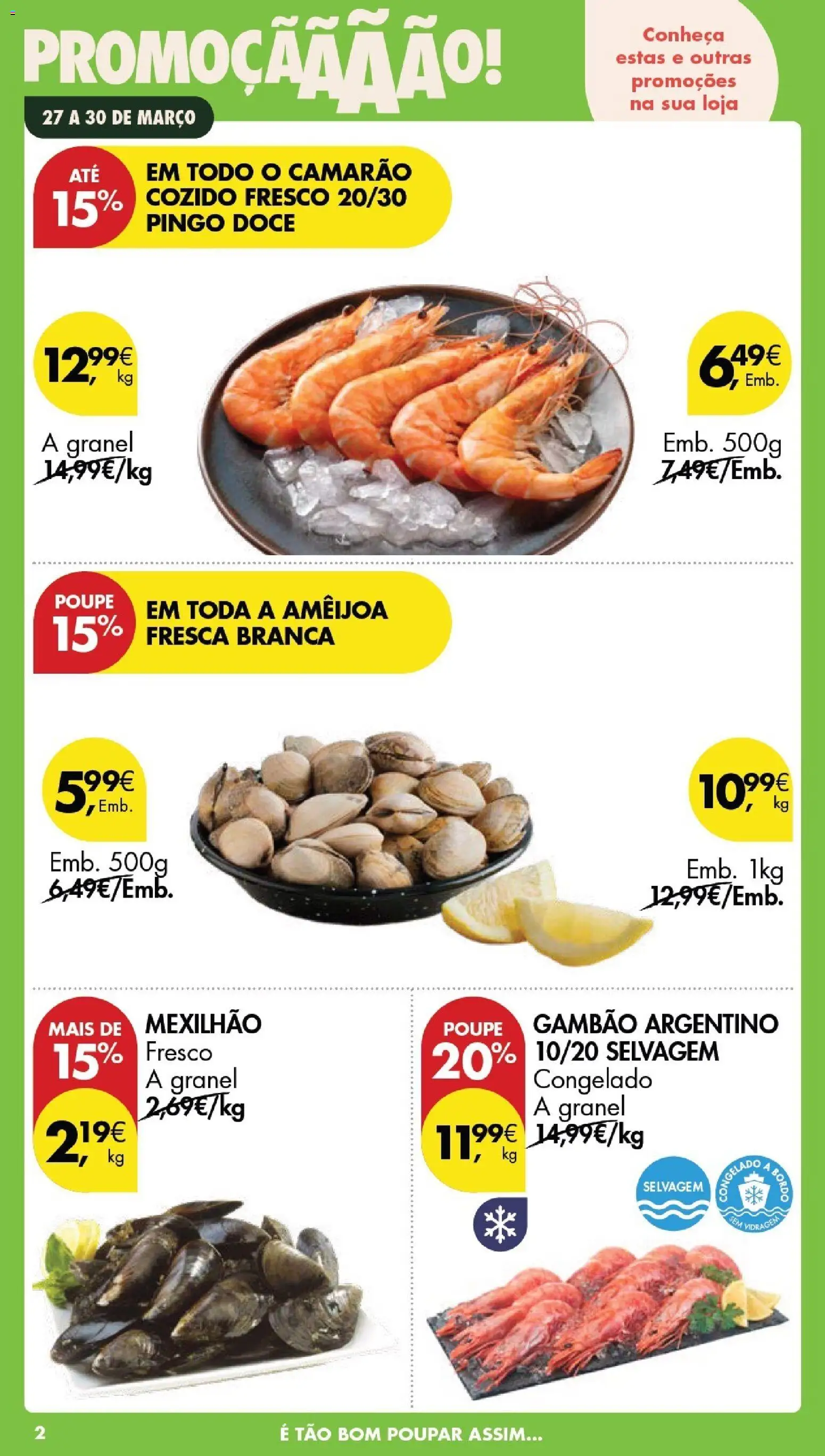 Pingo Doce Poupe este Fim de Semana │ válido de 27.03.2026 | Página: 2 | Produtos: Camarão