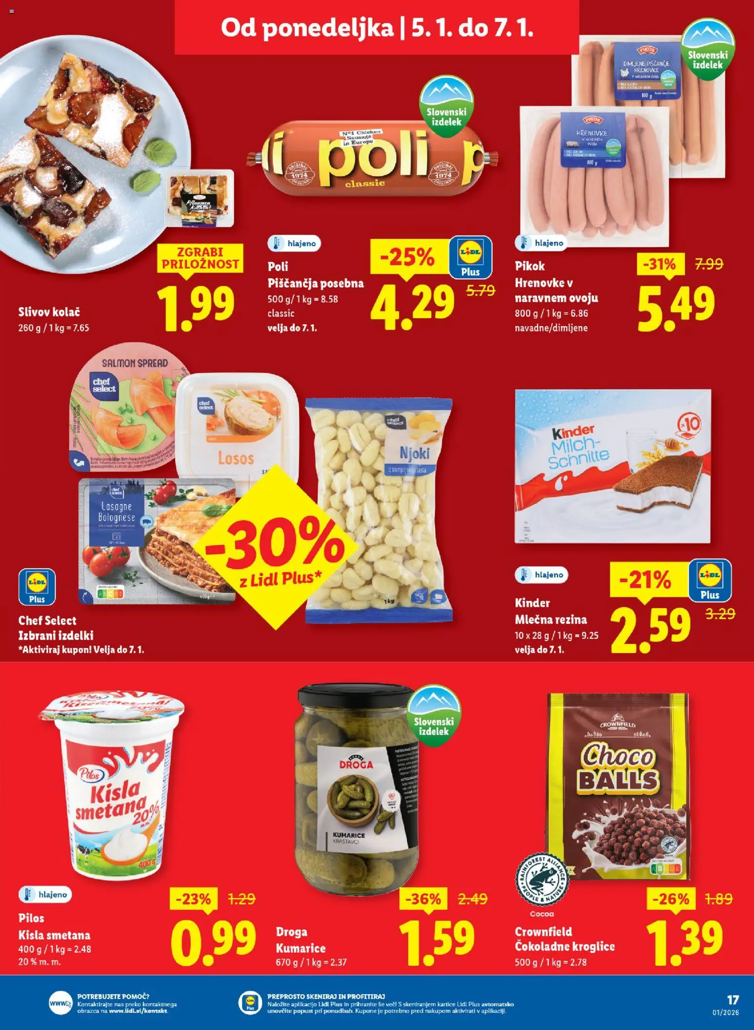 Novi Lidl katalog ponudbe – veljaven od 30.12.2025 | Stran: 21 | Izdelki: Mlečna rezina, Njoki, Kisla smetana, Smetana