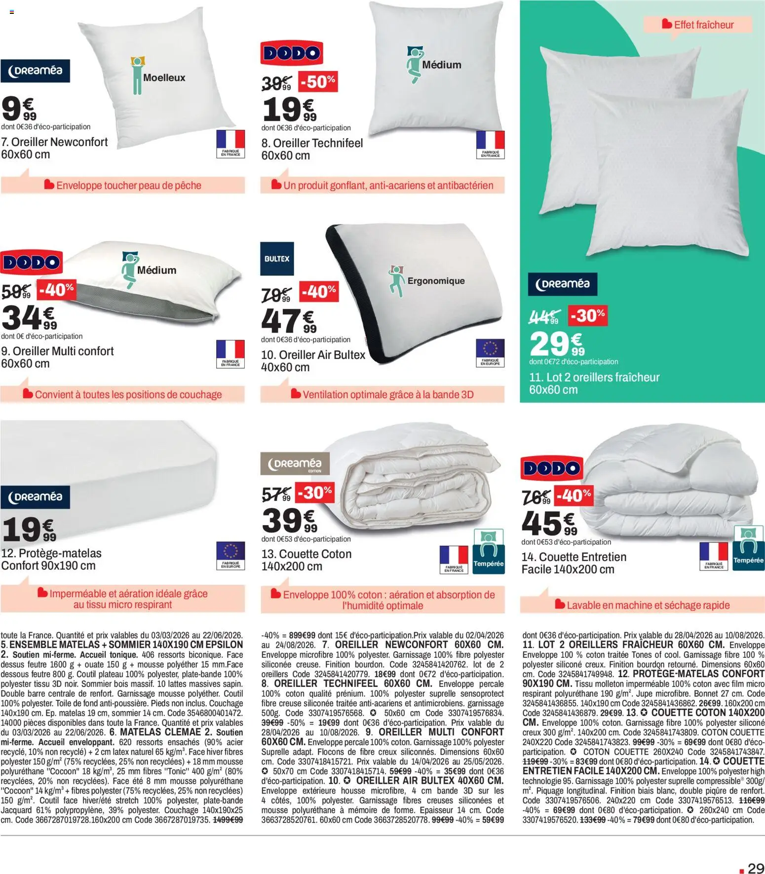 {H1} | Page: 29 | Produits: Flocons, Plateau, Coton, Jupe