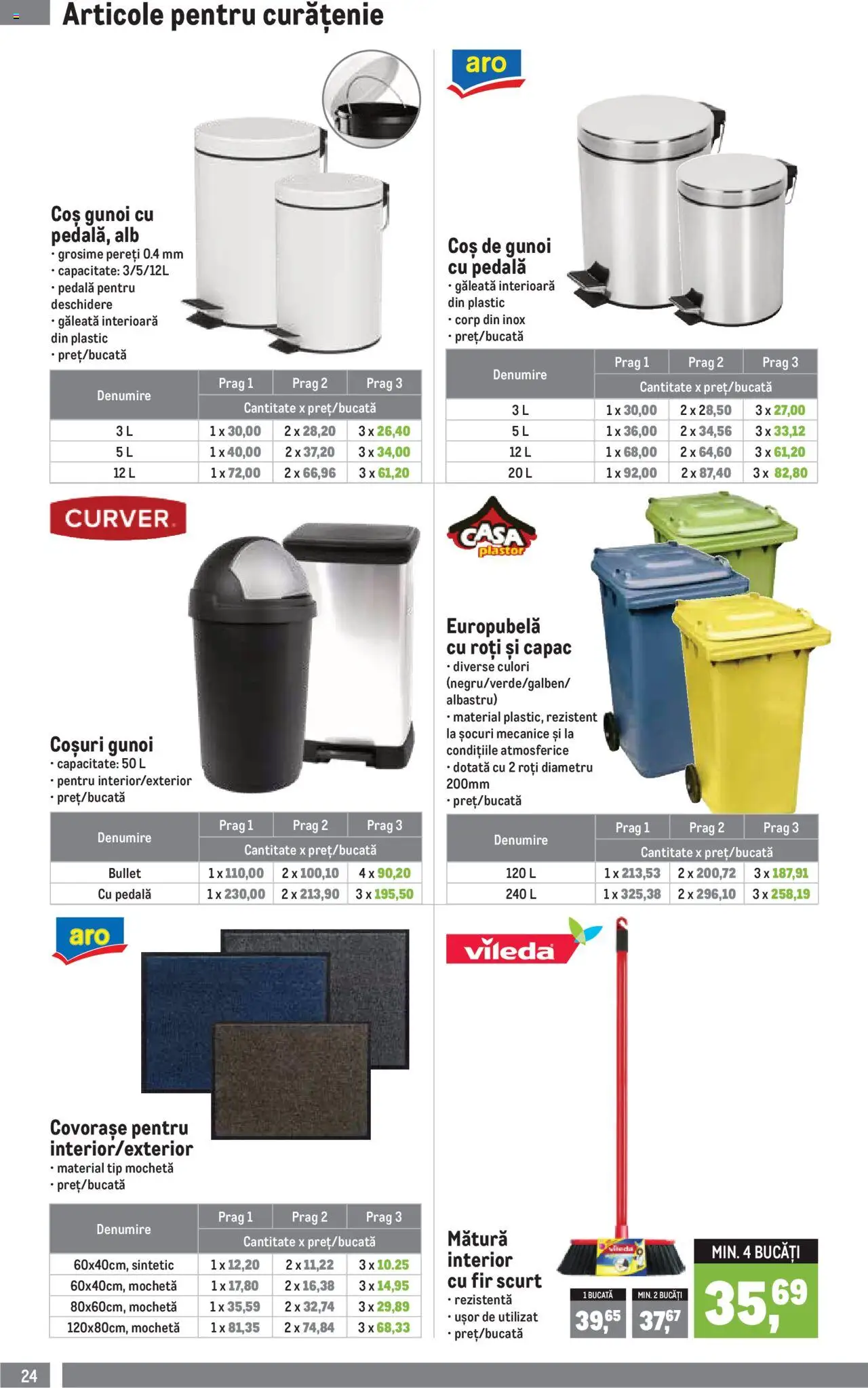 Noul catalog Metro – valabil de la 01.10.2025 | Pagină: 24 | Produse: Mătură, Coș, Mochetă
