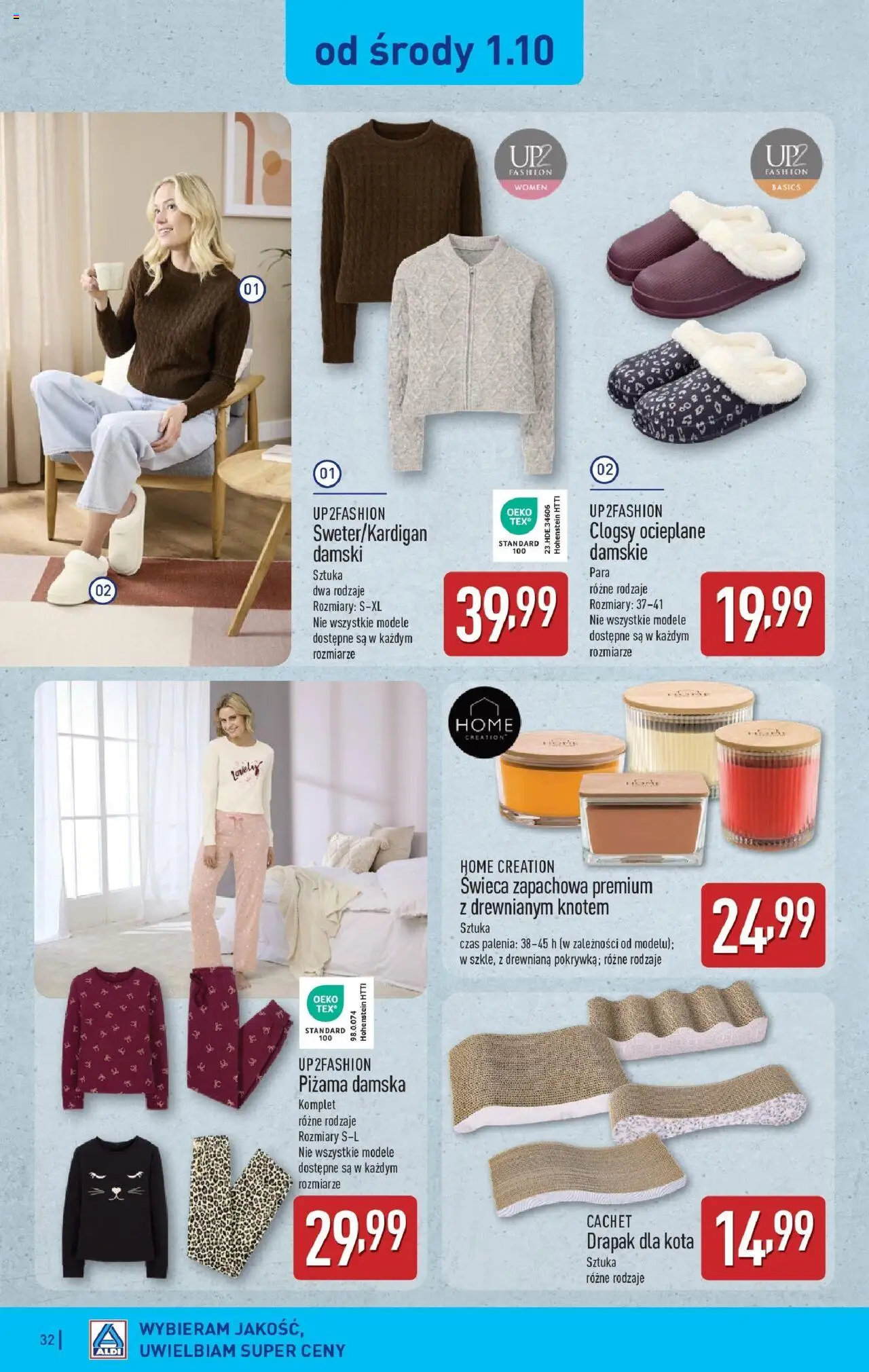 Aldi Gazetka od 29.09.2025 | Strona: 32 | Produkty: Piżama, Drapak, Drapak dla kota