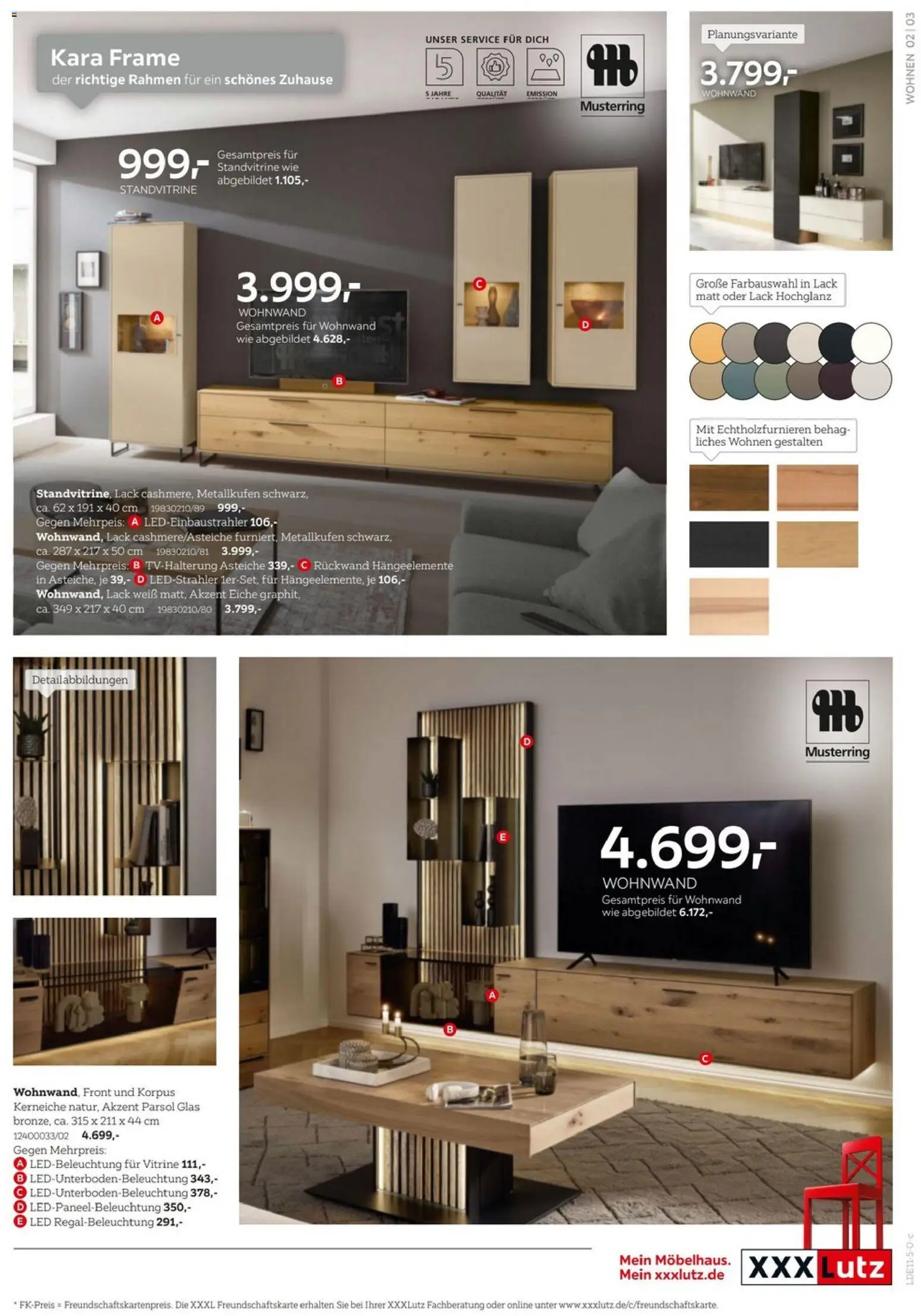 XXXL Lutz - Musterring Spezial – gültig ab 09.11.2025 | Seite: 3 | Produkte: Wohnwand, Vitrine
