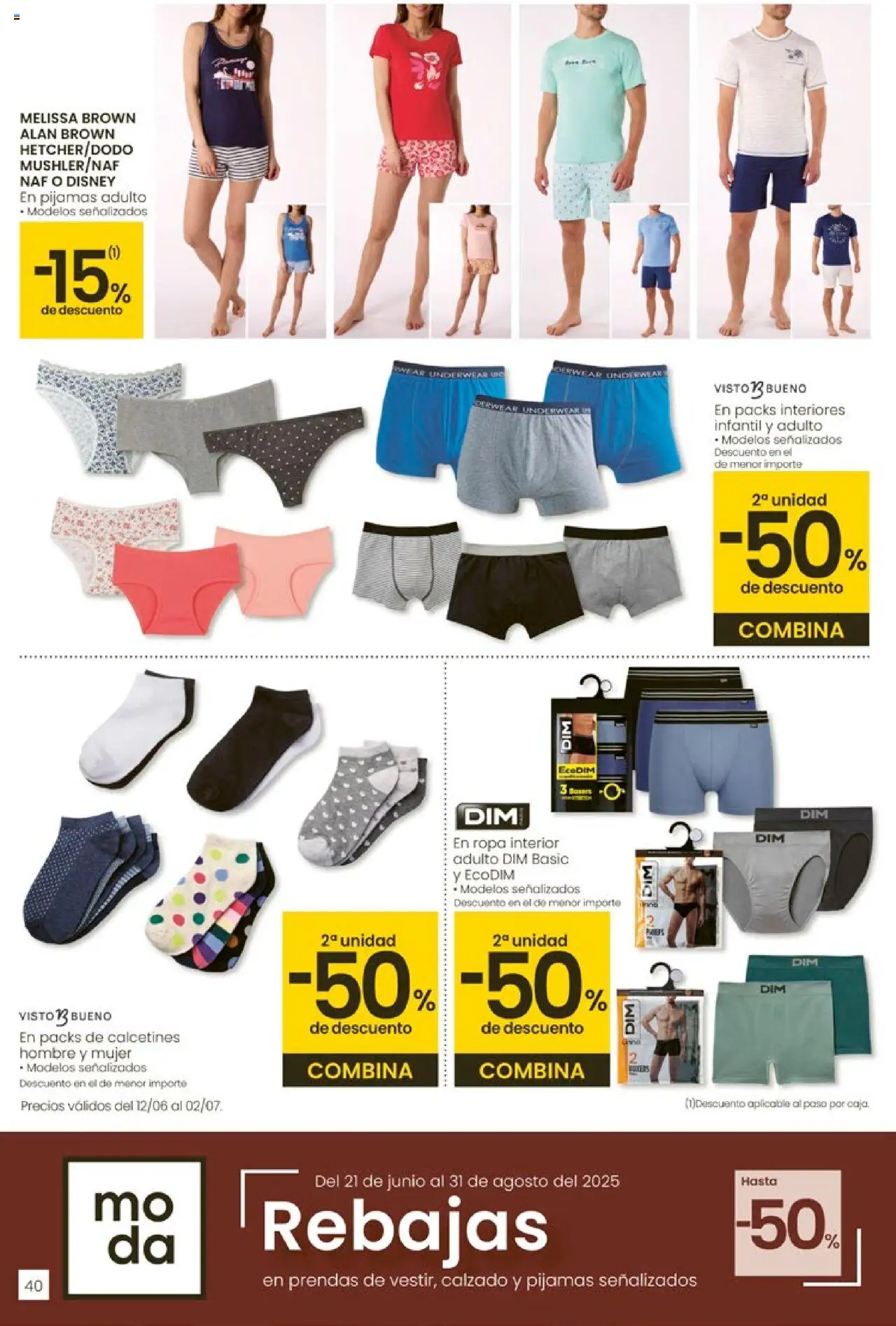 Eroski - Ofertones para conquistarte │ válido desde el 12.06.2025 | Página: 40 | Productos: Ropa interior, Ropa