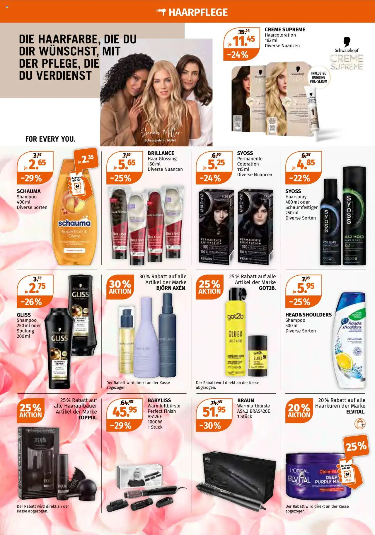 Müller Aktionen ab 31.07.2025 | Seite: 10 | Produkte: Shampoo, Haarspray, Creme, Spülung