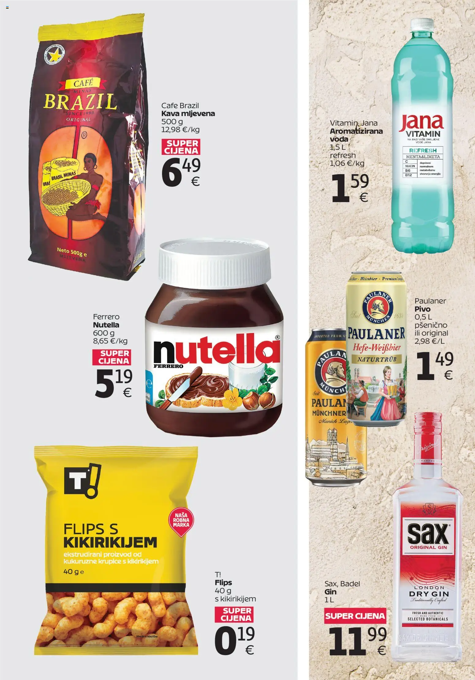 Tommy katalog | vrijedi od 08.11.2025 | Stranica: 3 | Proizvodi: Nutella, Flips, Gin, Voda