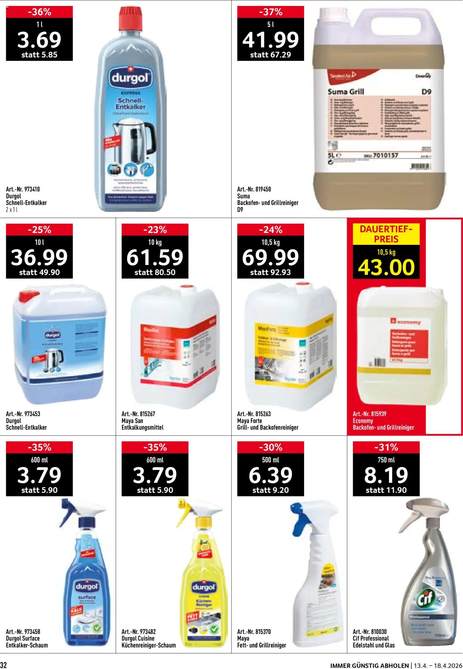 Prodega aktionen – gültig ab 13.04.2026 | Seite: 32 | Produkte: Backofen, Grill