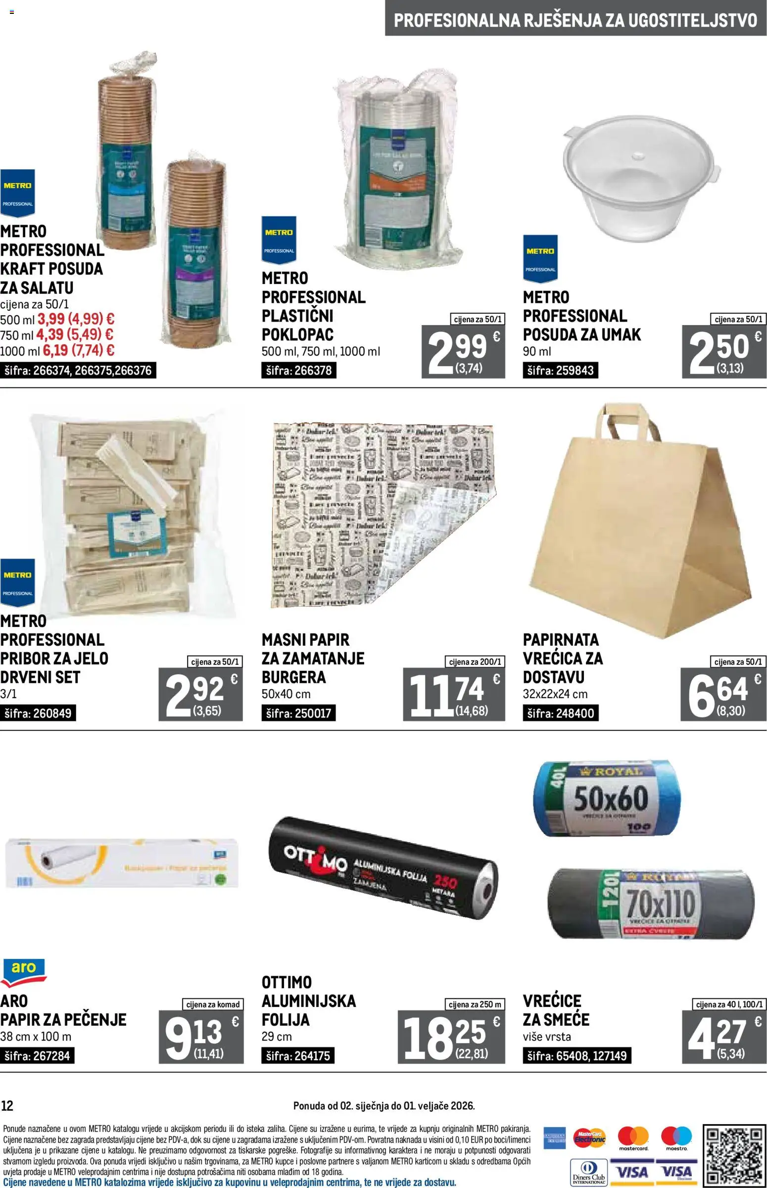 Metro katalog | vrijedi od 02.01.2026 | Stranica: 12 | Proizvodi: Umak, Papir za pečenje, Pribor za jelo