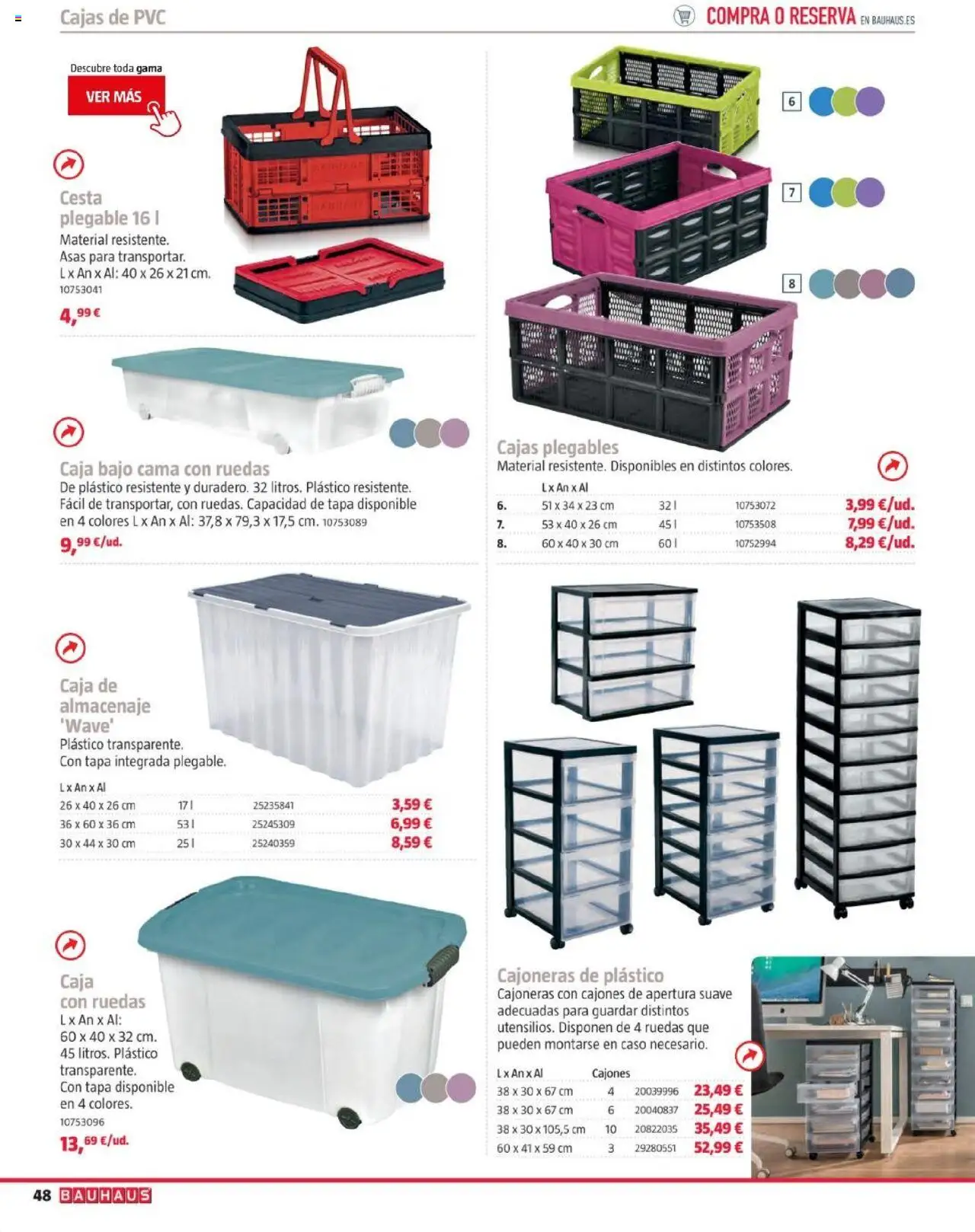 Bauhaus folleto │ válido desde el 05.08.2025 | Página: 48 | Productos: Cama, Almacenaje, Caja, Cesta