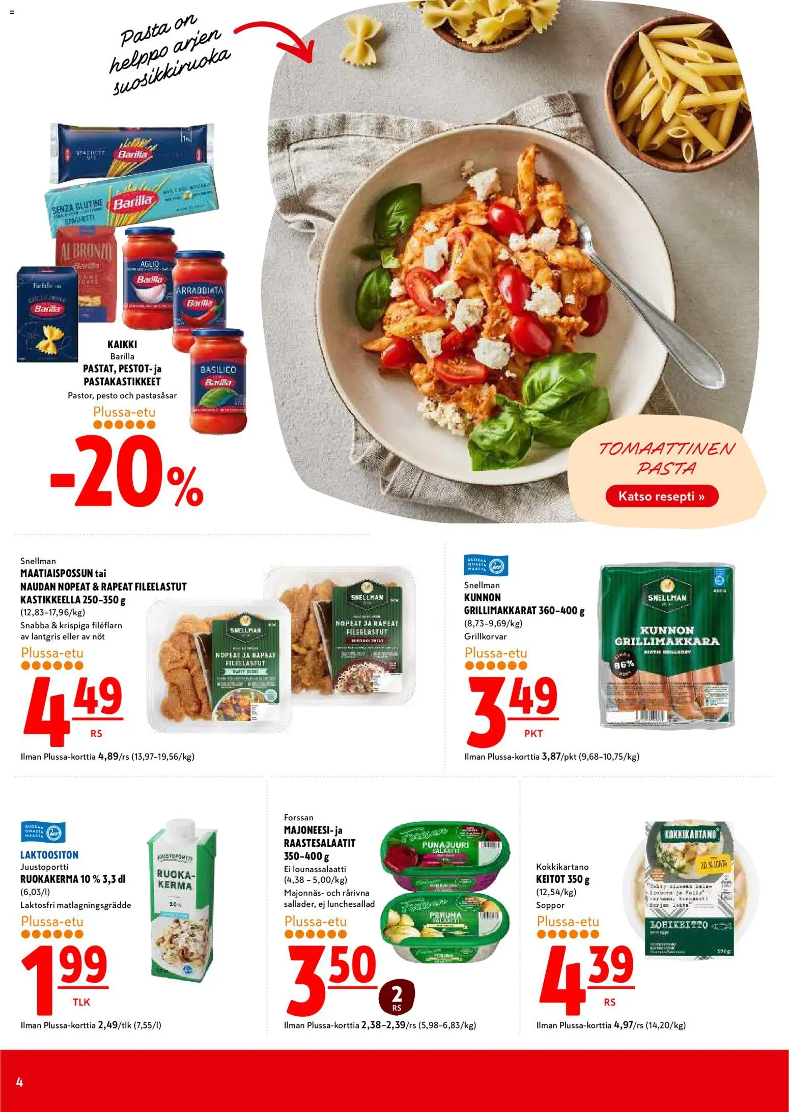 K-Citymarket tarjoukset – voimassa 07.04.2026 alkaen | Sivu: 4 | Tuotteet: Majoneesi, Pesto, Grillimakkara, Kerma