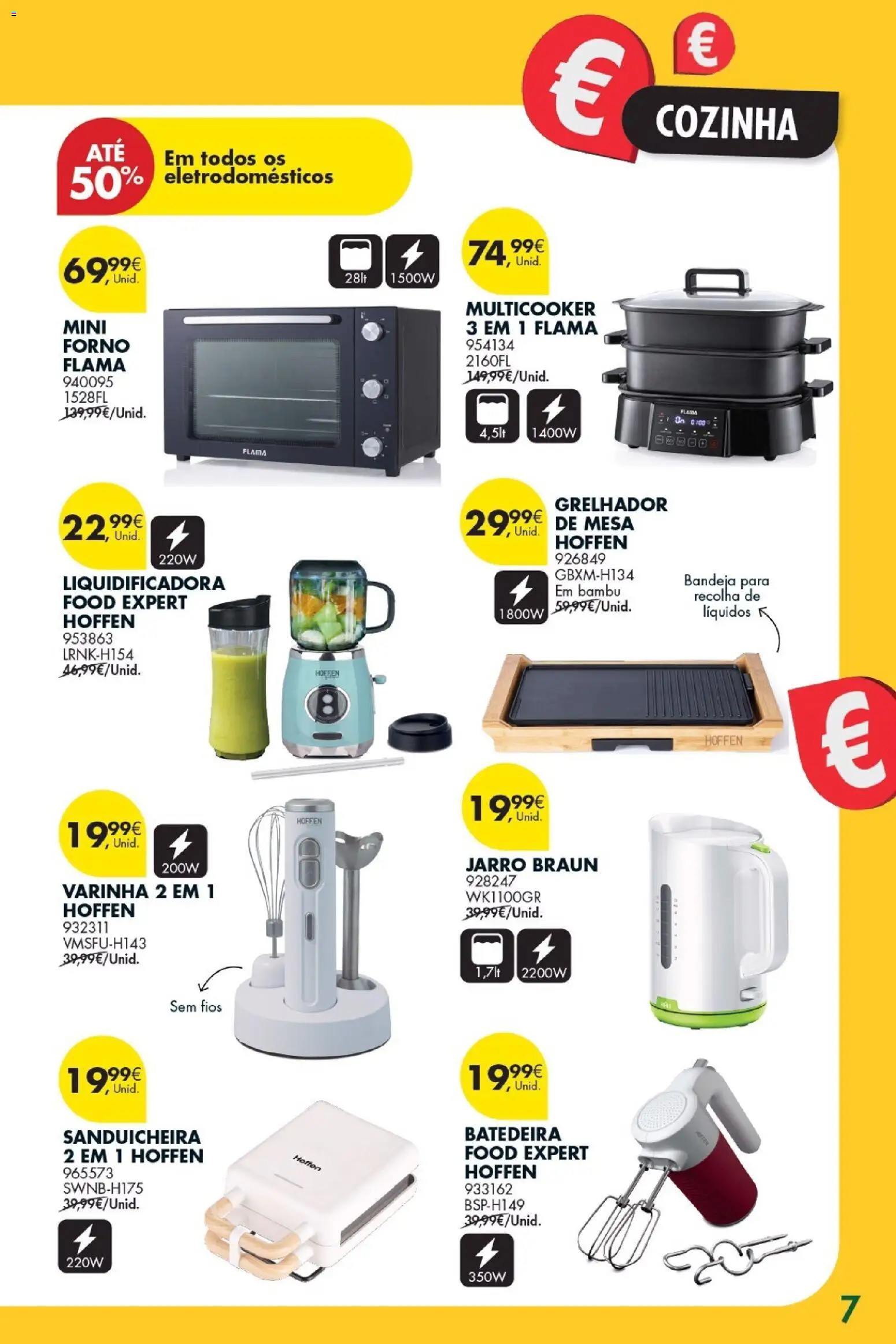 Pingo Doce -  Bazar Grandes Oportunidades │ válido de 06.01.2026 | Página: 7 | Produtos: Forno, Sanduicheira, Bandeja, Mesa