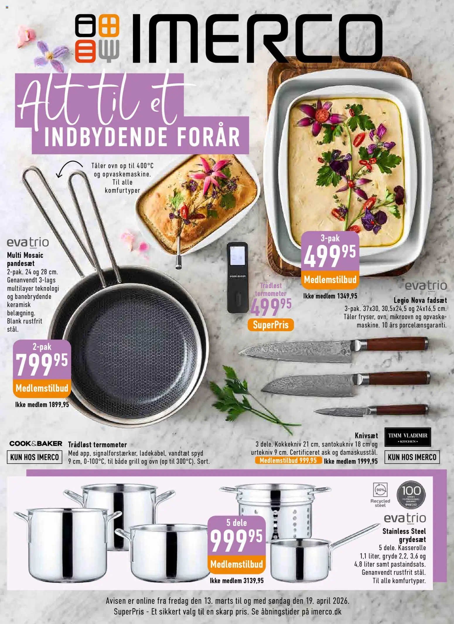 Imerco tilbudsavis – gyldig fra 13.03.2026 | Side: 1 | Produkter: Termometer, Ovn, Grill