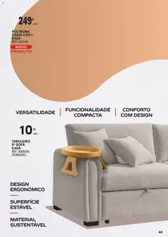 TABULEIRO P/ SOFÁ KASA, Tabuleiro para sofá dobrável │ válido de 02.09.2025 | Página: 41 | Produtos: Poltrona, Cama, Sofá