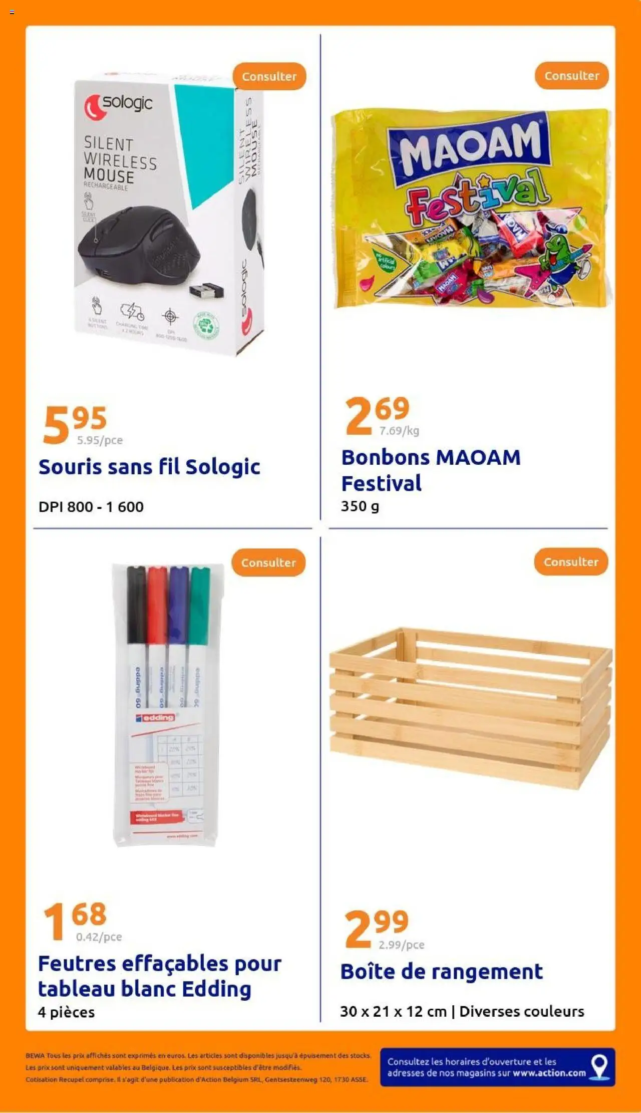  | Page: 33 | Produits: Souris, Tableau blanc, Boîte de rangement, Bonbons