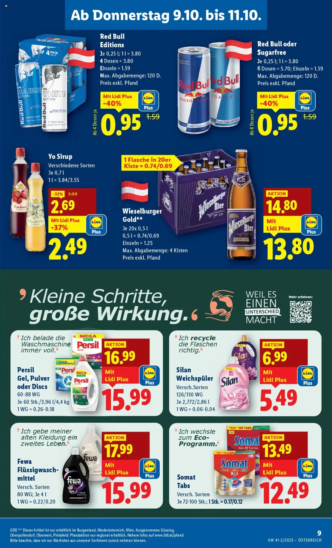 Lidl - Eisenstadt, Ebenfurth, Mattersburg gültig ab 09.10.2025 | Seite: 13 | Produkte: Himbeere, Waschmaschine, Bier, Weichspüler