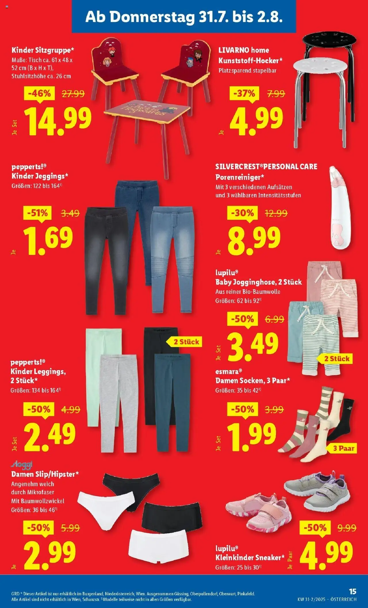 Lidl Flugblatt - Wien, Langenzersdorf, Zwettl gültig ab 31.07.2025 | Seite: 17 | Produkte: Tisch