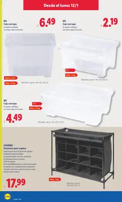 Vista previa LIVARNO Estantería para zapatos, Espacio para hasta 16 pares de zapatos. Cubierta frontal enrollable. Se puede ampliar con otra estantería encima para ahorrar espacio. Fácil de montar. Gran estabilidad gracias al armazón tensado de metal y los compartimentos reforzados. Con pies protectores que no rayan el suelo. Incluye instrucciones. Máx. 1 kg, Medidas: aprox. 84 x 66 x 35 cm válido desde el 12.01.2026 | Página: 8 | Productos: Estantería para zapatos, Caja