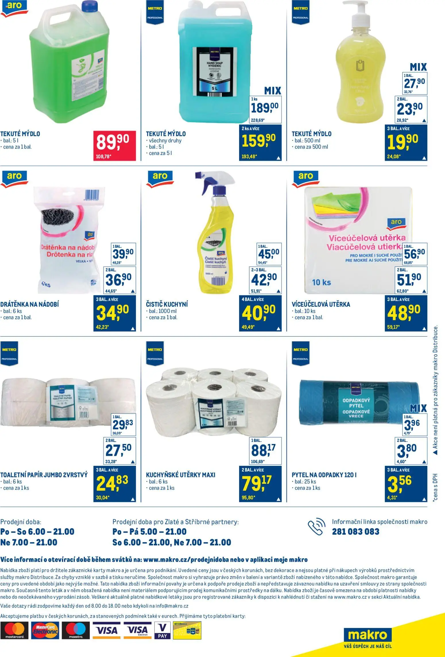 Makro leták - Úklid a kosmetika od 25.02.2026 | Strana: 22 | Produkty: Nádobí, Utěrky, Karty, Utěrka