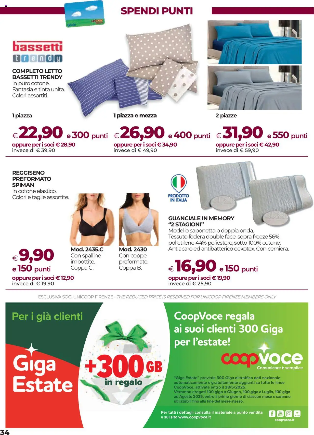 Volantino COOP del 19.06.2025 | Pagina: 34 | Prodotti: Reggiseno, Saponetta, The, Guanciale