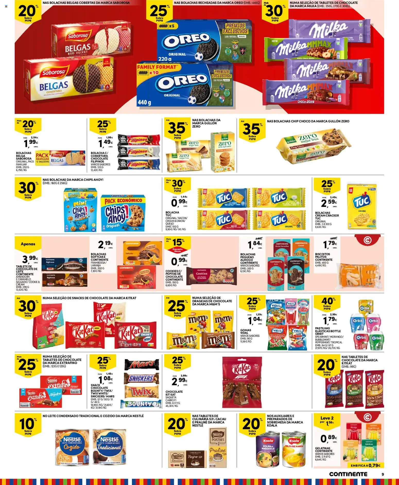 Continente Madeira │ válido de 07.04.2026 | Página: 9 | Produtos: Filipinos, Nestlé, Chocolate, Gomas