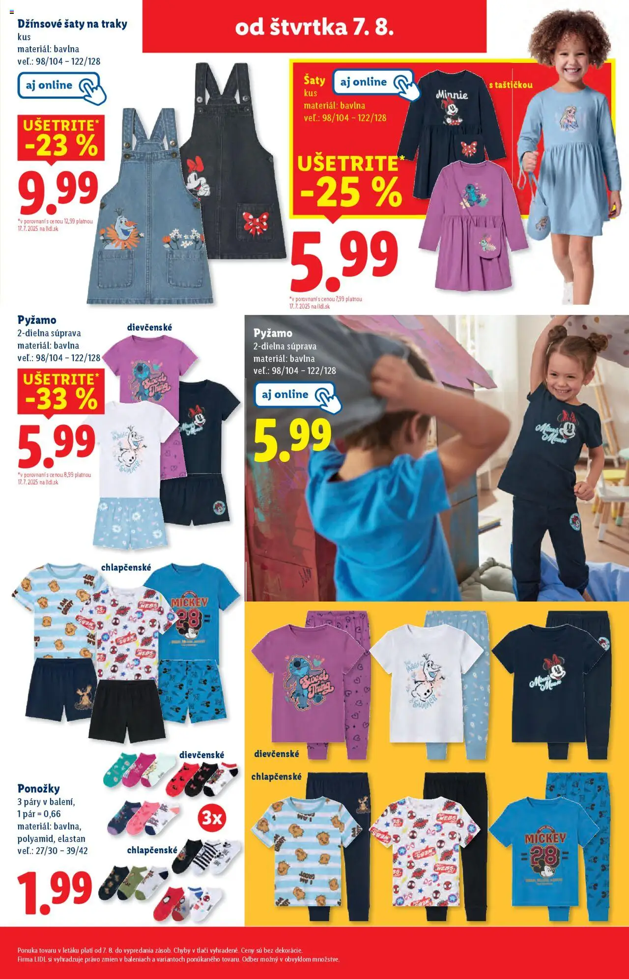 Lidl leták │ platný od 04.08.2025 | Strana: 91 | Produkty: Šaty, Ponožky, Pyžamo