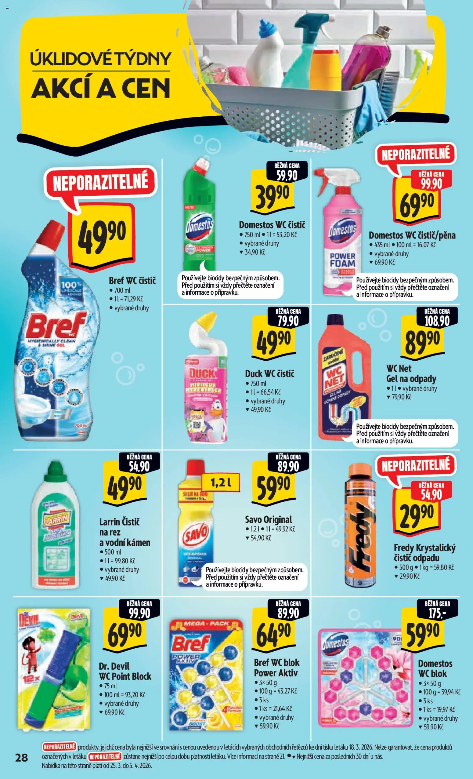 Albert leták - Hypermarket od 25.03.2026 | Strana: 36 | Produkty: Wc blok, Savo, Blok, Wc čistič