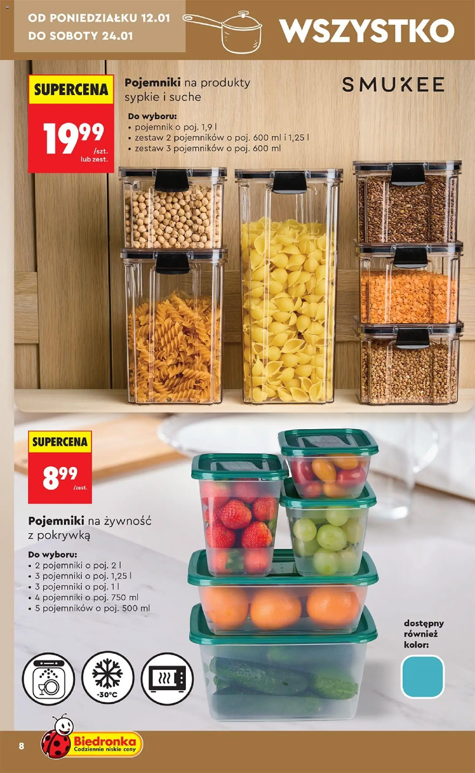 Biedronka gazetka - Hity i inspiracje od 10.01.2026 | Strona: 10 | Produkty: Pojemniki na żywność