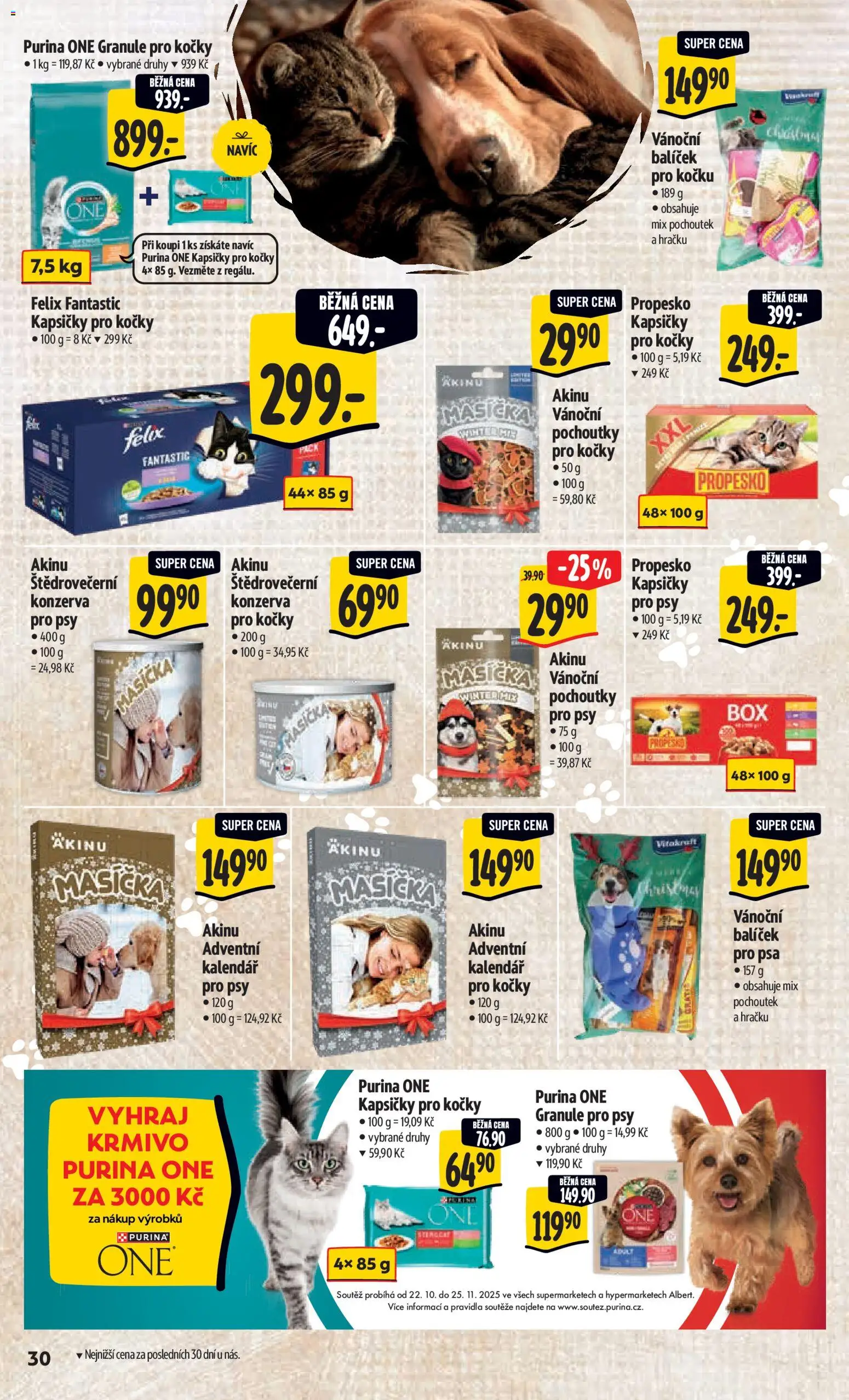 Albert leták - Hypermarket od 19.11.2025 | Strana: 39 | Produkty: Felix, Granule pro psy, Granule pro kočky, Purina one