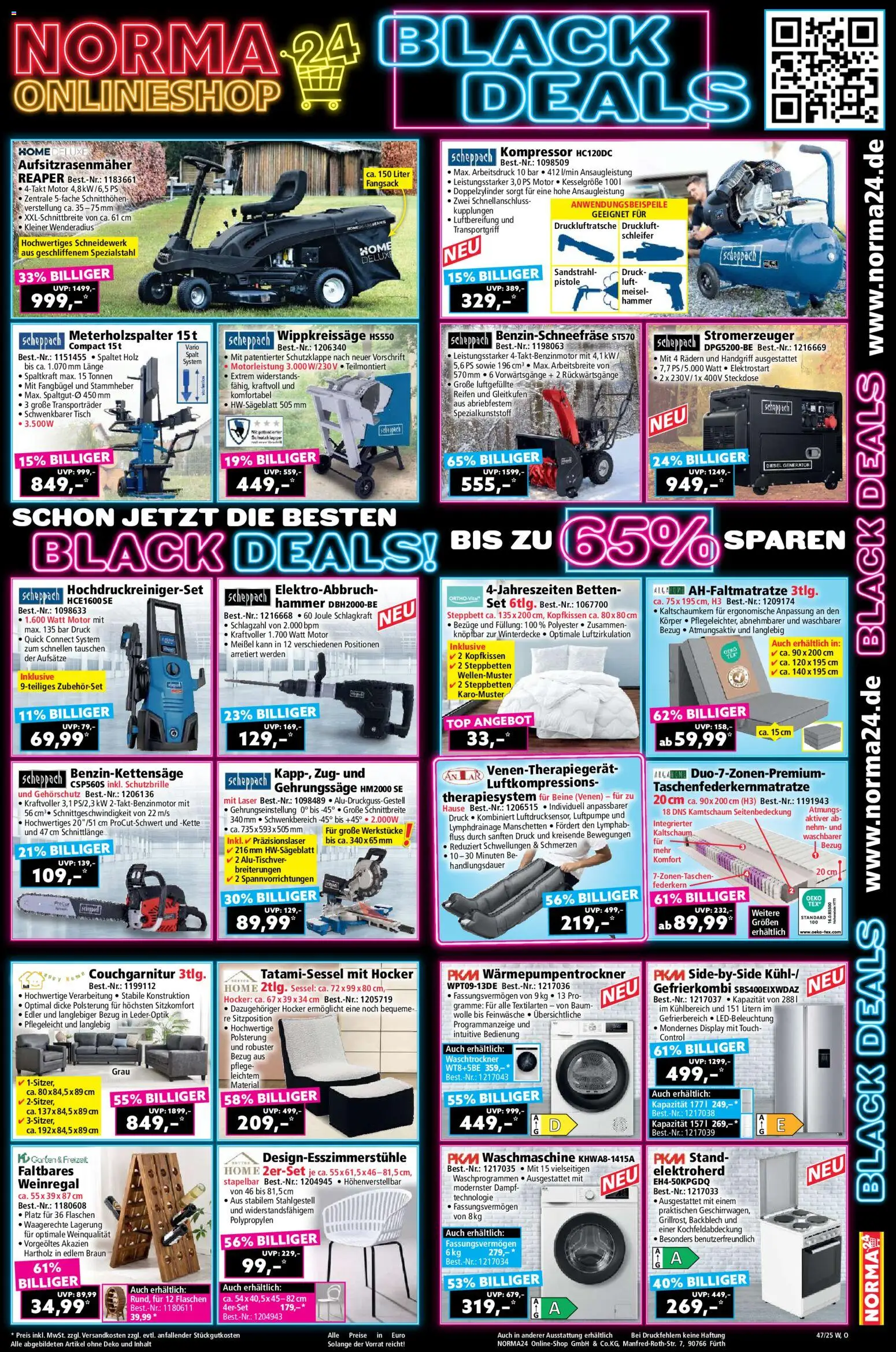 Norma - Black Friday – gültig ab 17.11.2025 | Seite: 1 | Produkte: Hocker, Tisch, Steckdose, Kopfkissen