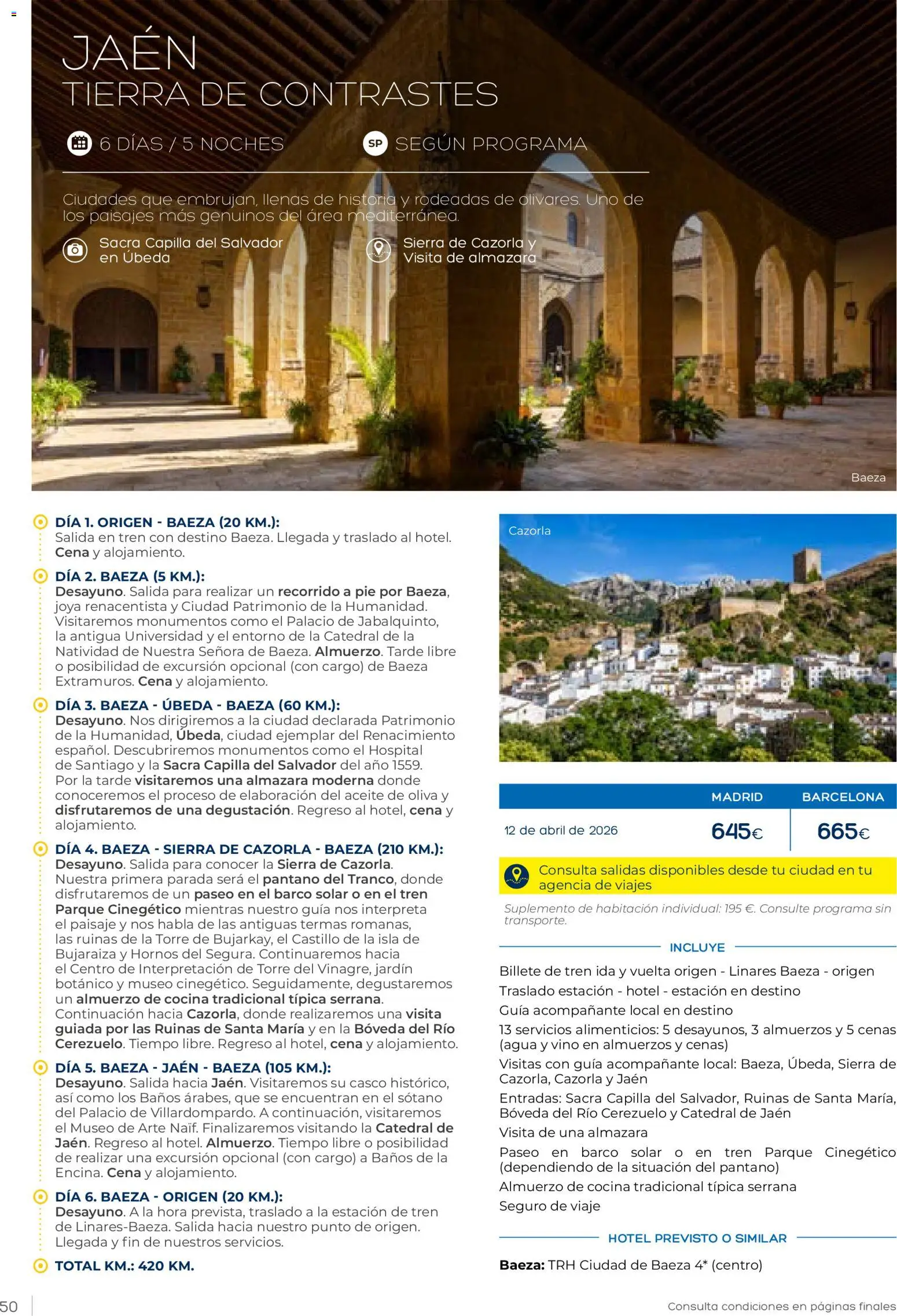 Viajes El Corte Inglés Vacaciones Económicas │ válido desde el 22.10.2025 | Página: 50 | Productos: Aceite, Vino, Aceite de oliva, Cocina