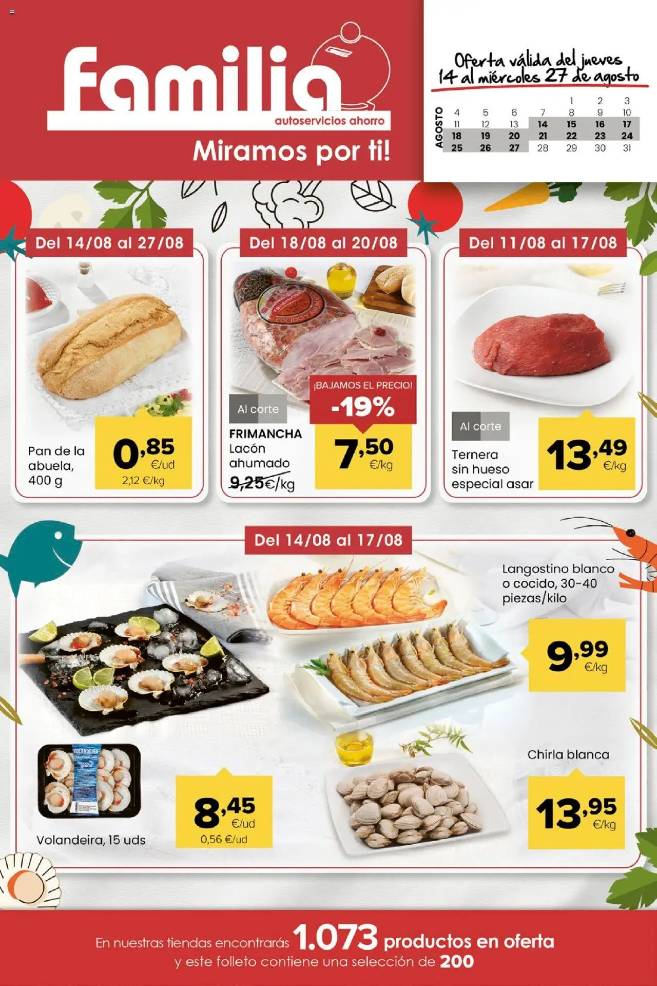 Eroski - Miramos por ti │ válido desde el 14.08.2025 | Página: 1 | Productos: Pan, Langostino