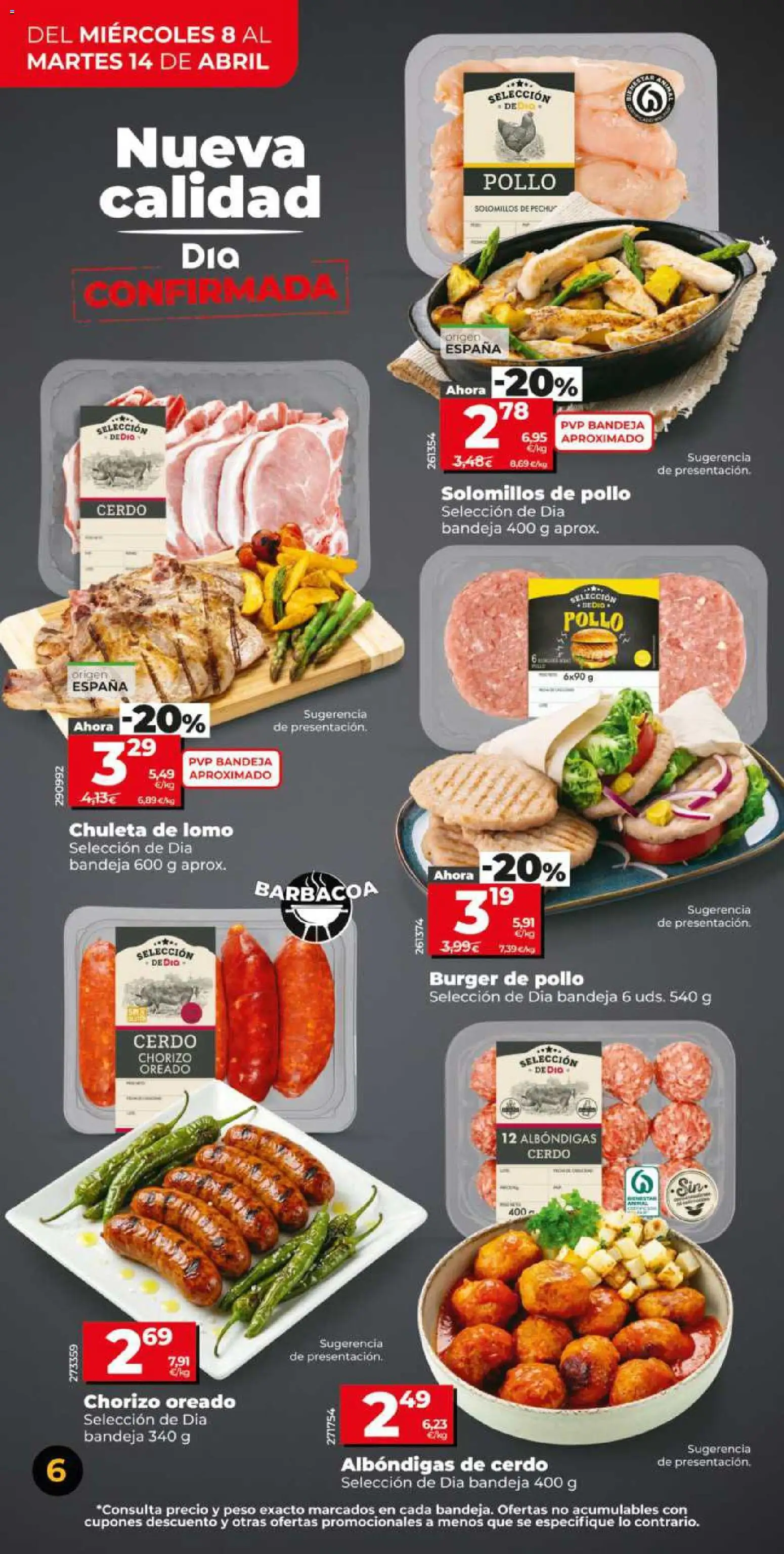 Dia - folleto Market │ válido desde el 08.04.2026 | Página: 6 | Productos: Cerdo, Barbacoa, Peso, Bandeja
