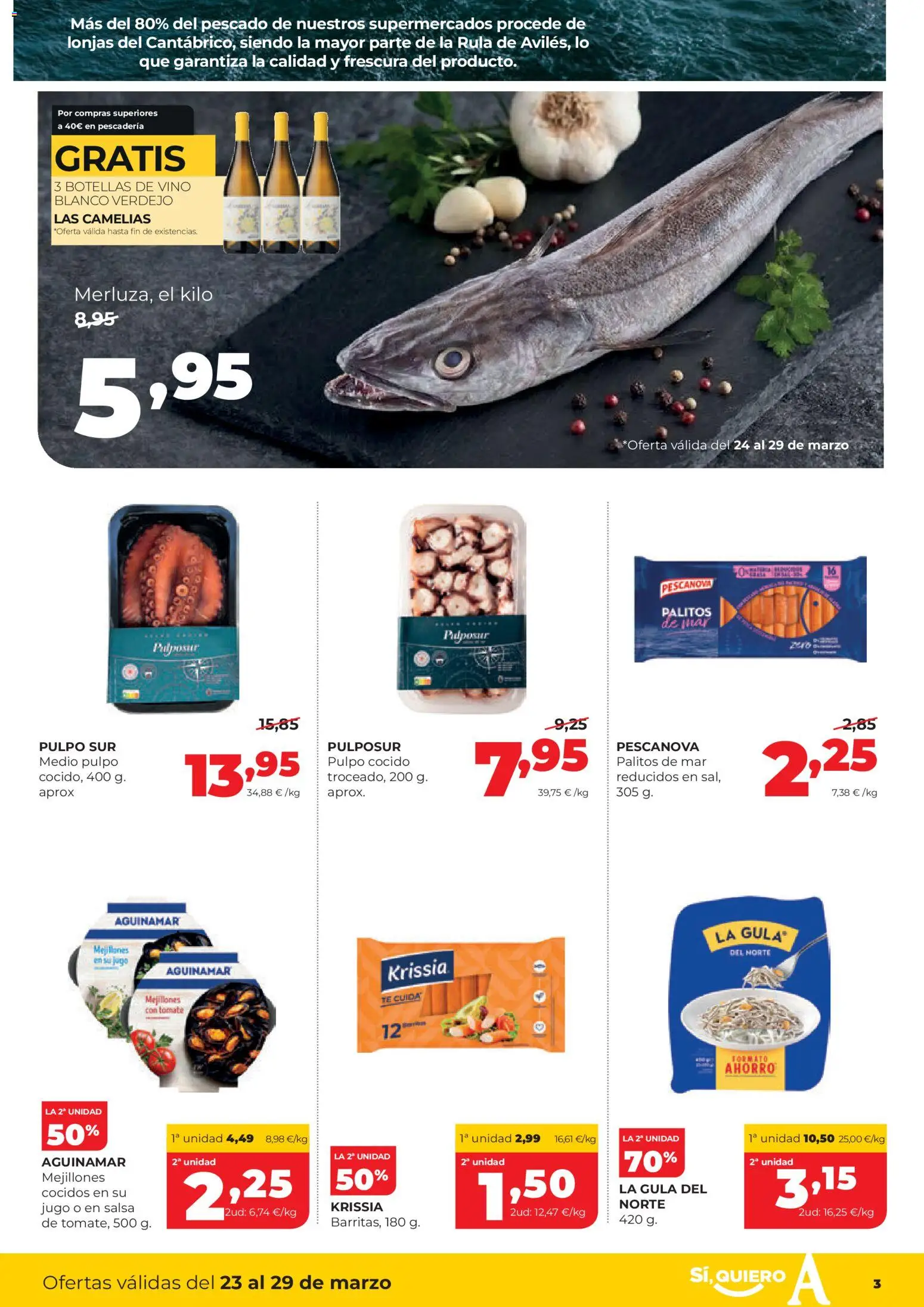 Alimerka folleto Castilla y León │ válido desde el 23.03.2026 | Página: 3 | Productos: Jugo, Vino, Pescado, Té